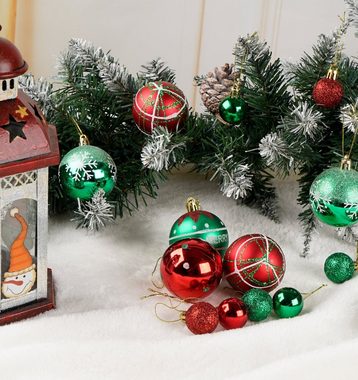 Homewit Christbaumschmuck Weihnachtskugeln Christbaumkugeln Ornamente Set (30-tlg), Glänzend Glitzernd Christbaumsdeko Weihnachten Dekoration