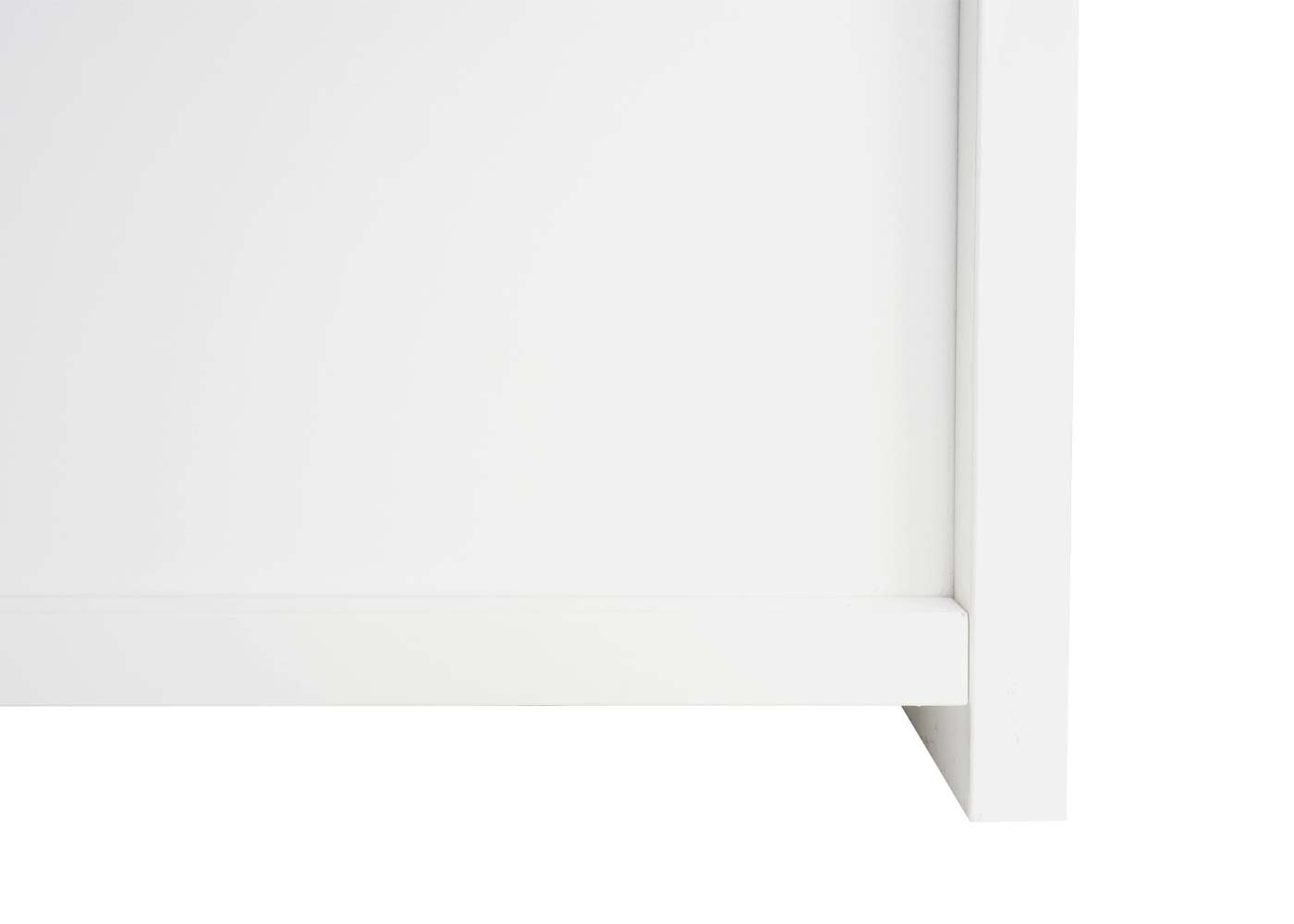 Hochglanz-Optik weiß weiß Badezimmerspiegelschrank | MCW Ablageflächen, mit MCW-B19b-60