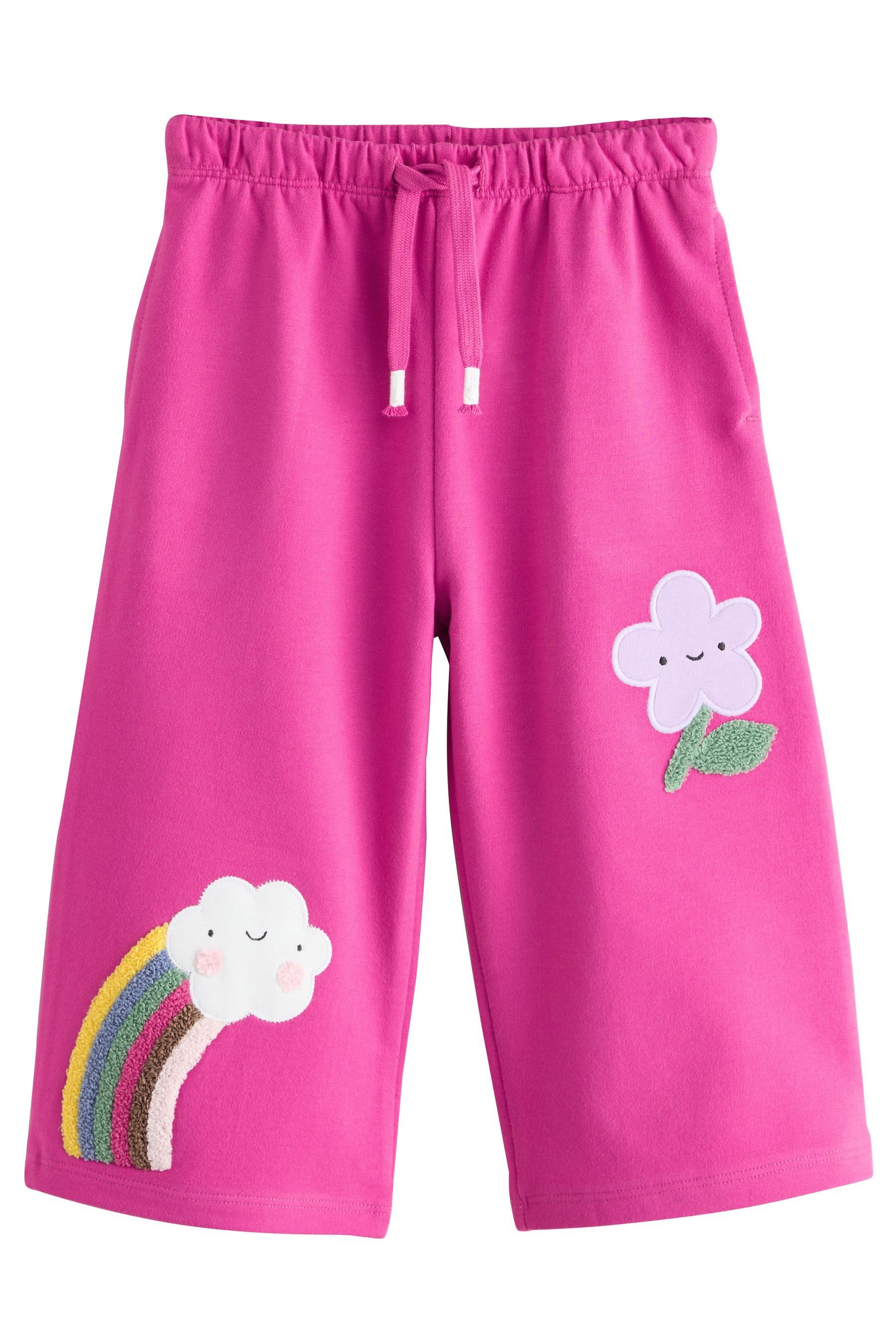 Jogginghose Sweat-Jogginghose mit weitem Bein