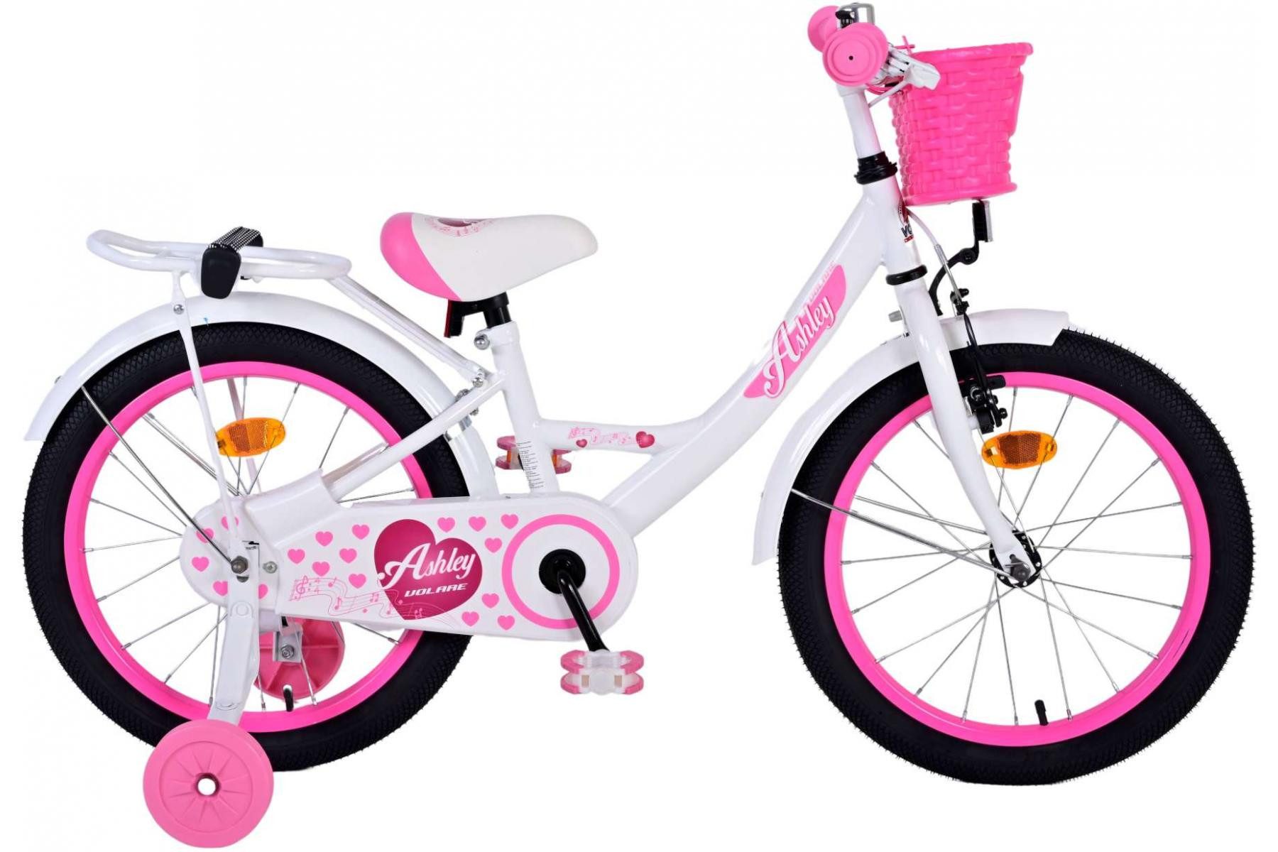 Kinderfahrrad Volare Ashley - Mädchen - 18 Zoll - Weiß