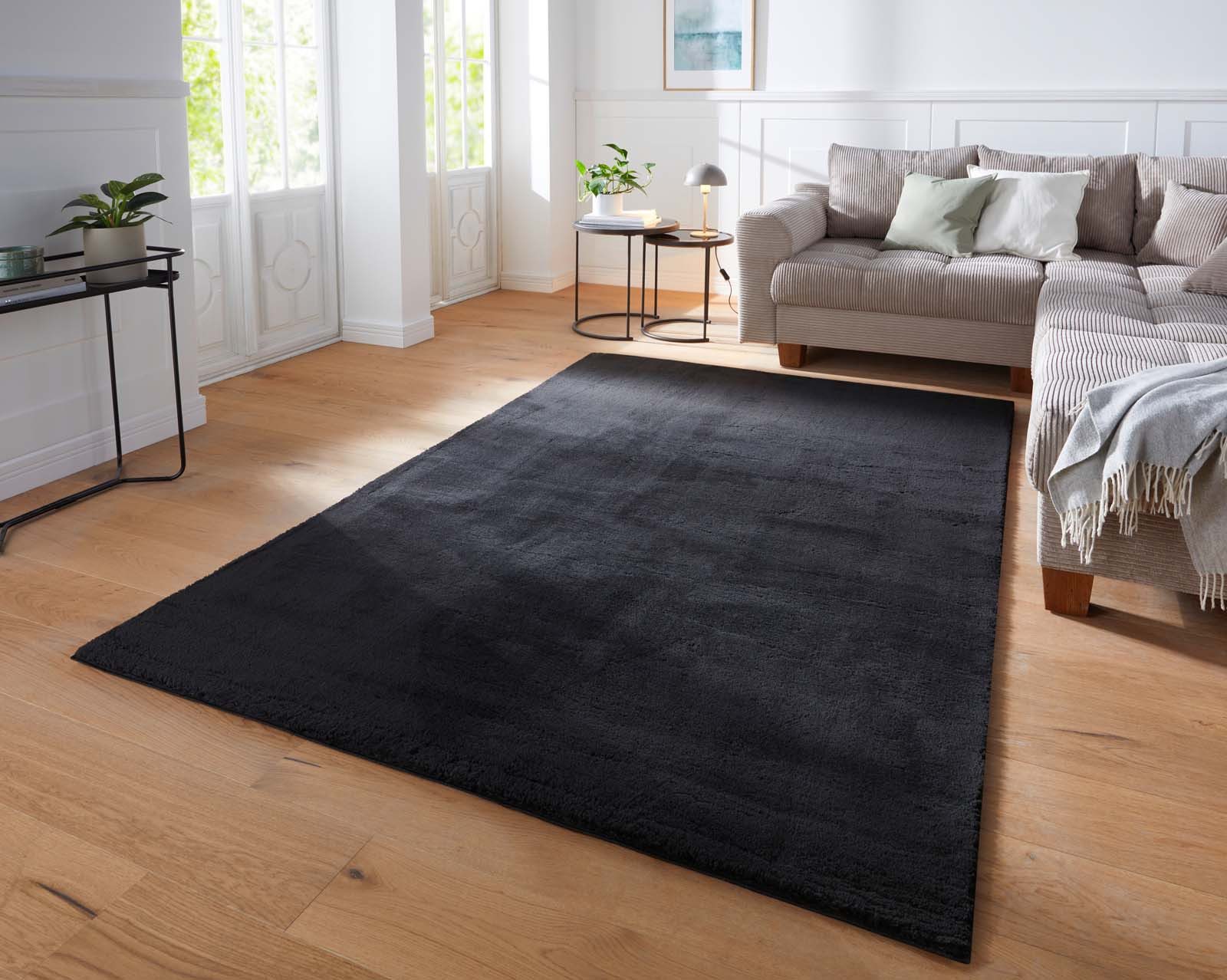 TaraCarpet Teppich Supersoft Kurzflorteppich Fiona Uni, günstig online kaufen