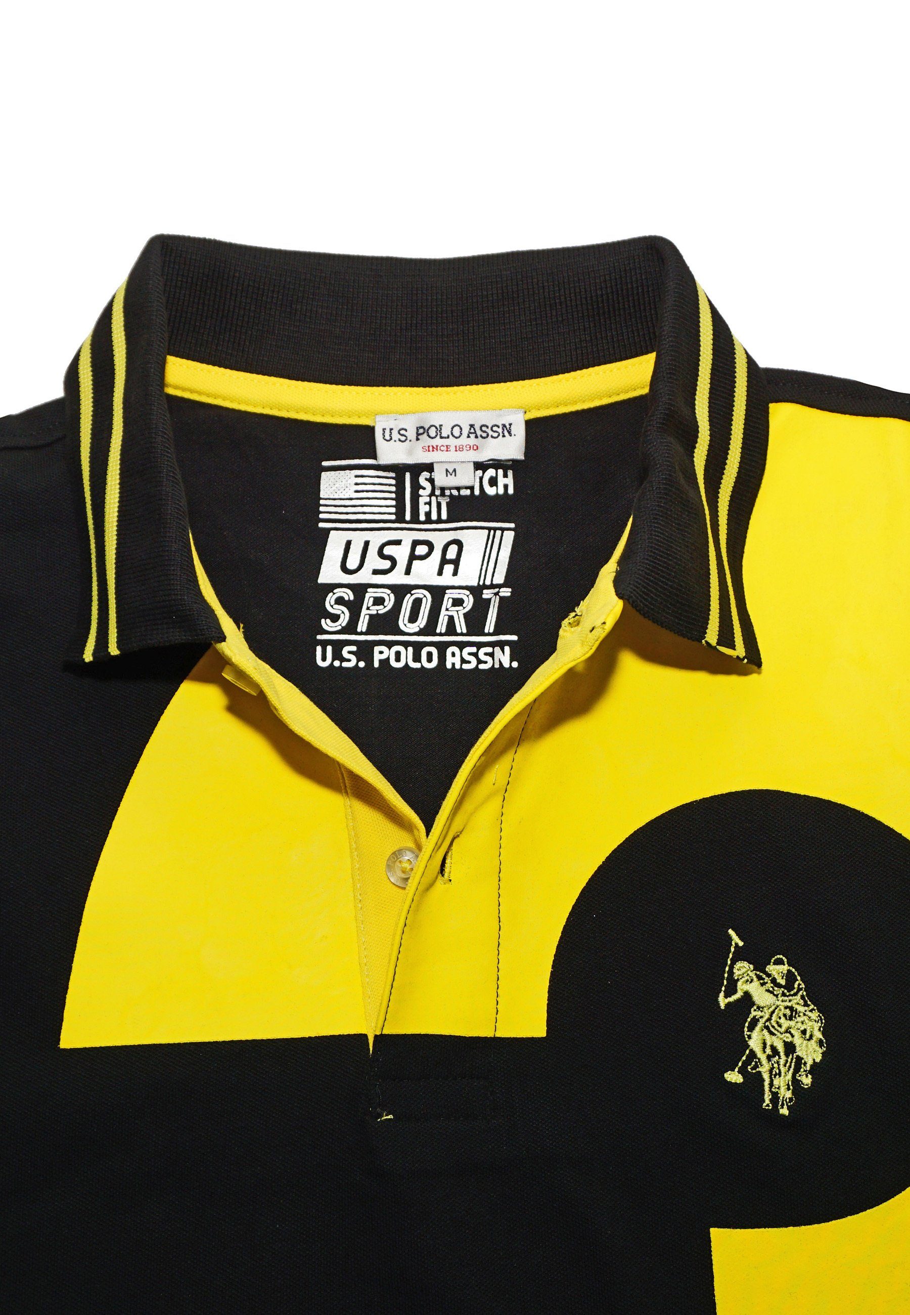 No.3 Polo Assn Poloshirt schwarz Shirt Polohemd (1-tlg) Poloshirt U.S.