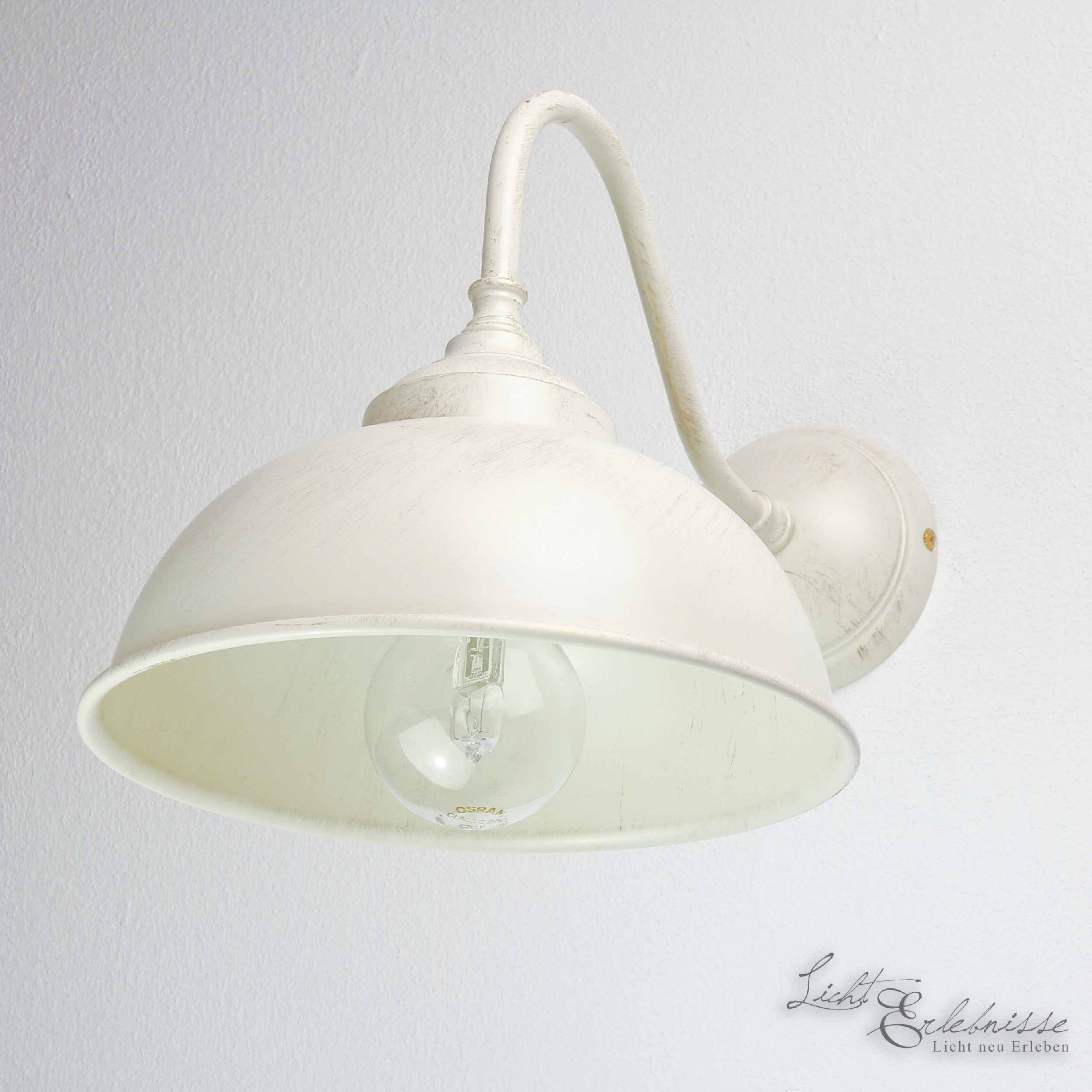 Licht-Erlebnisse Wandleuchte »OSLO«, Wandlampe Shabby Chic aus Messing ...