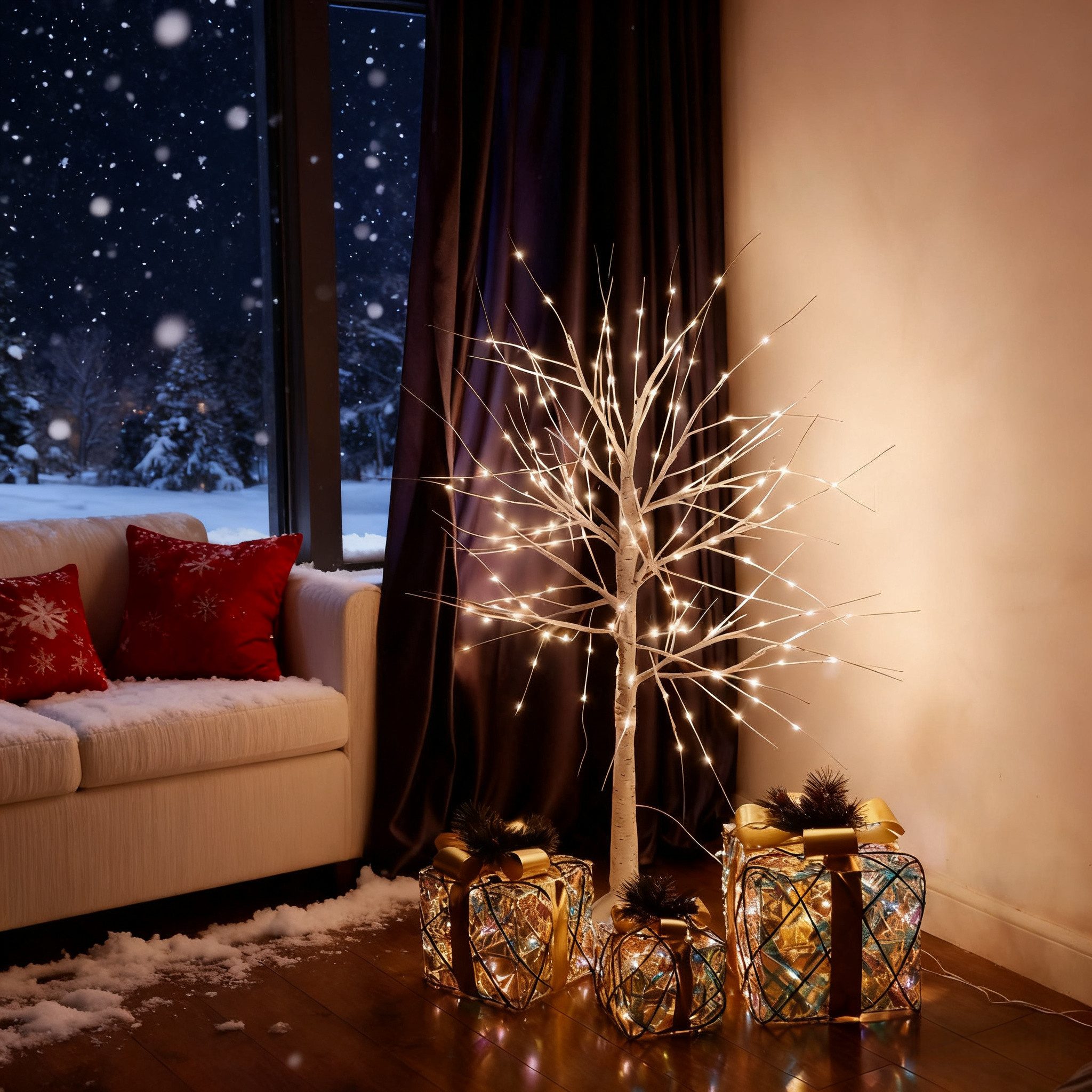 CCLIFE LED Baum Led Lichterbaum Innen Weihnachten Baum Innen, Birkenbaum Li günstig online kaufen