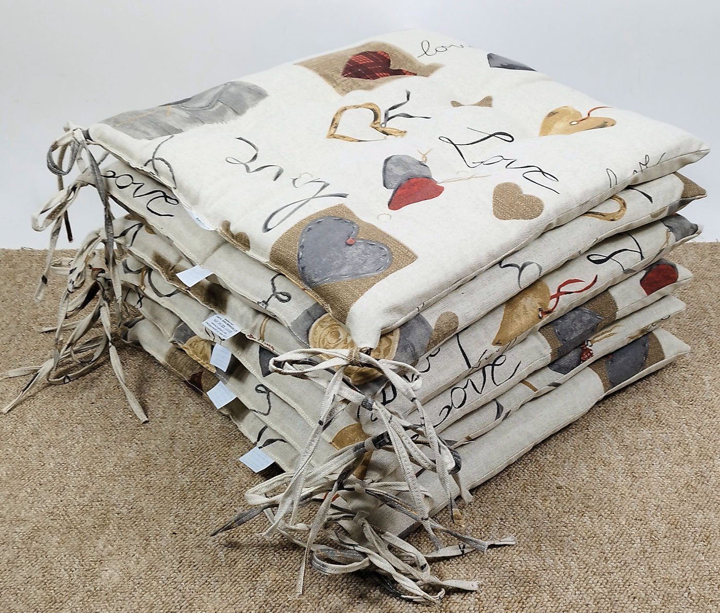 Rattani Sitzkissen Set 6 x Stuhlkissen / Sitzkissen Fabia 40 x 40 cm Dicke günstig online kaufen