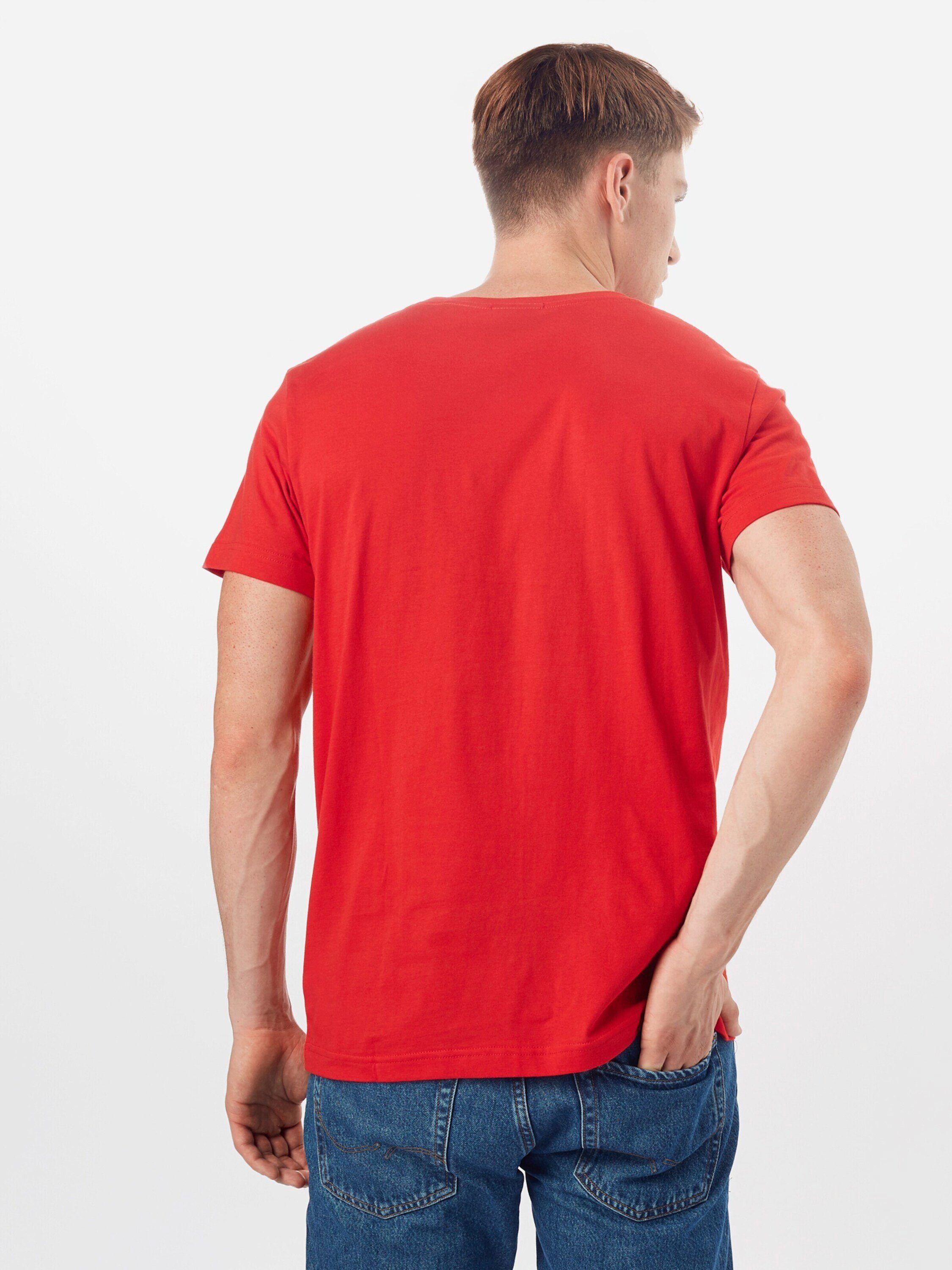 Gant T-Shirt (1-tlg) Details BRIGHT Plain/ohne RED 620