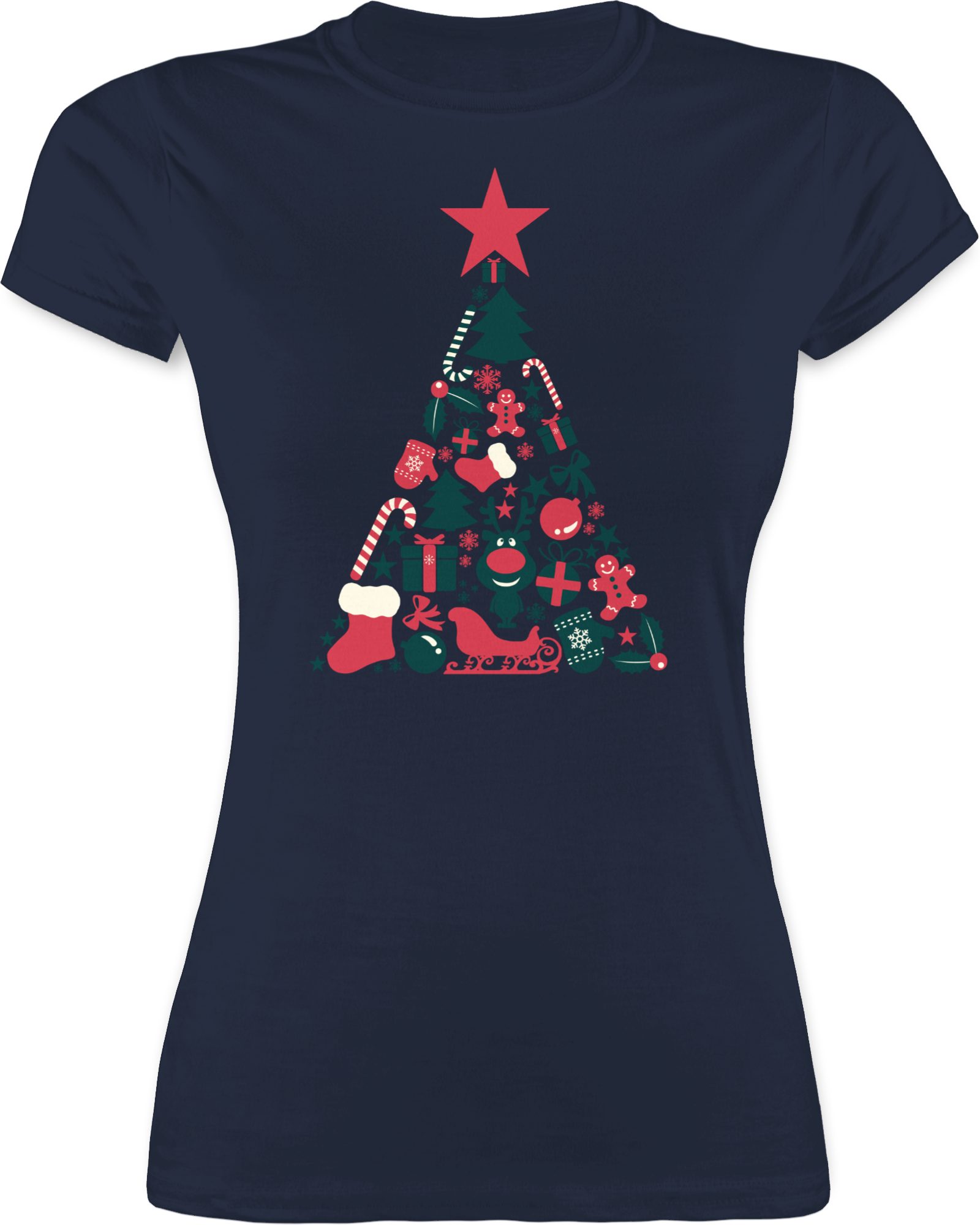 Shirtracer T-Shirt »Weihnachtsbaum Collage - Weihnachten &amp; Silvester