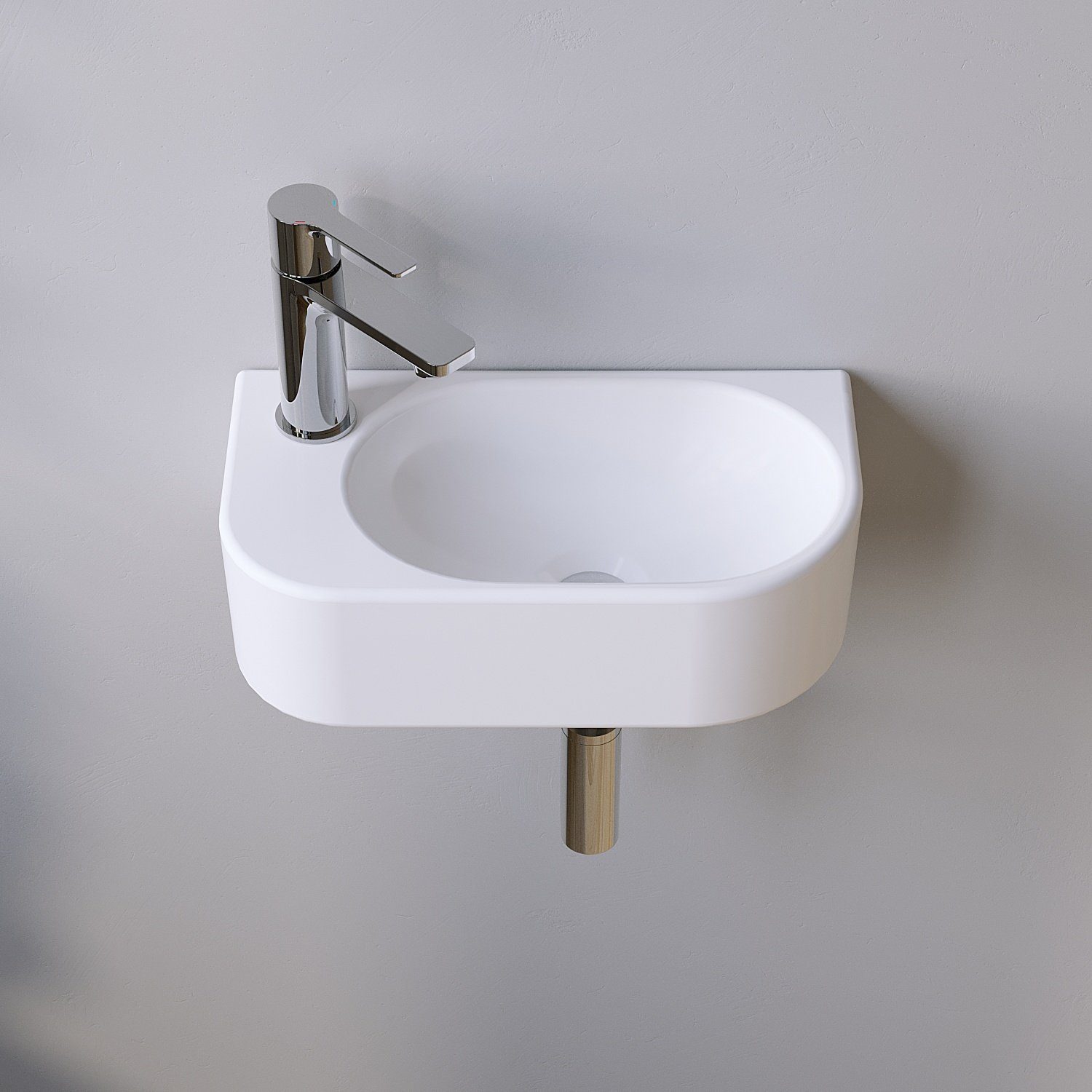 AQUABATOS Waschbecken Aufsatzwaschbecken mit/ohne Hahnloch rund oval eckig günstig online kaufen