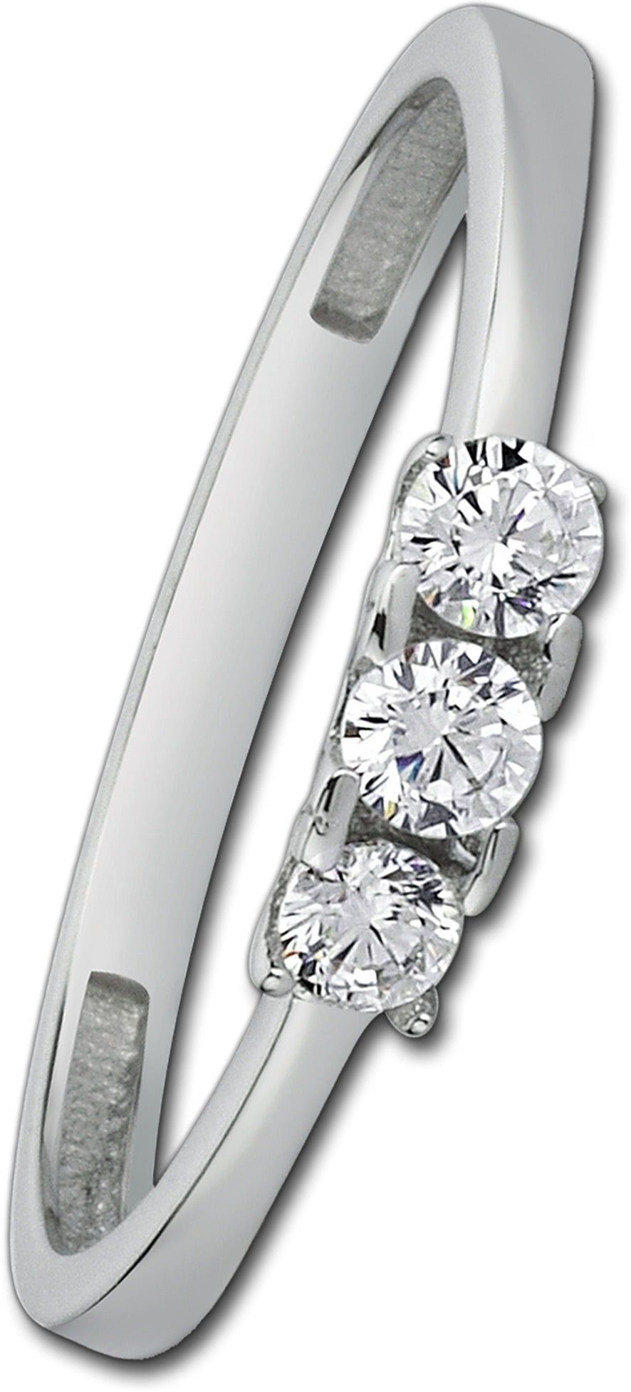 Balia Goldring Balia Damen Ring 333 Weißgold, Fingerring Größe 56(17,8) 333 Weißgold - 8 Karat (3 Zirkonia weißgold)