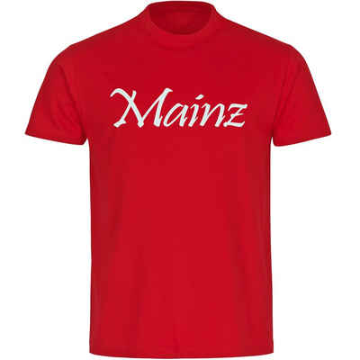 multifanshop T-Shirt Herren Mainz - Schriftzug - Männer