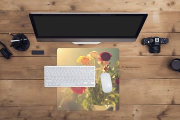 MuchoWow Gaming Mauspad Blumenstrauß aus bunten Butterblumen (1-St), Mousepad mit Rutschfester Unterseite, Gaming, 40x40 cm, XXL, Großes