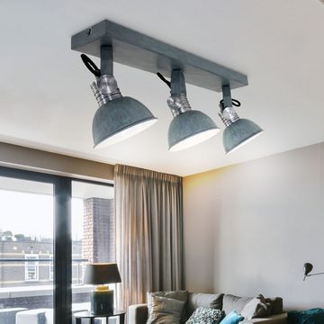 Steinhauer LIGHTING LED Deckenleuchte, Leuchtmittel inklusive, Warmweiß, LED Decken Lampe Wohn Zimmer Beleuchtung grau weiß Leuchte