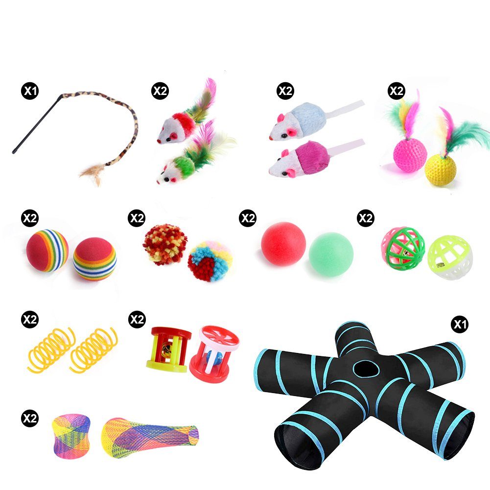 KEAYOO Tier-Intelligenzspielzeug XZSD, (22-tlg) 20/21 /27 tlg. Katzenspielz günstig online kaufen