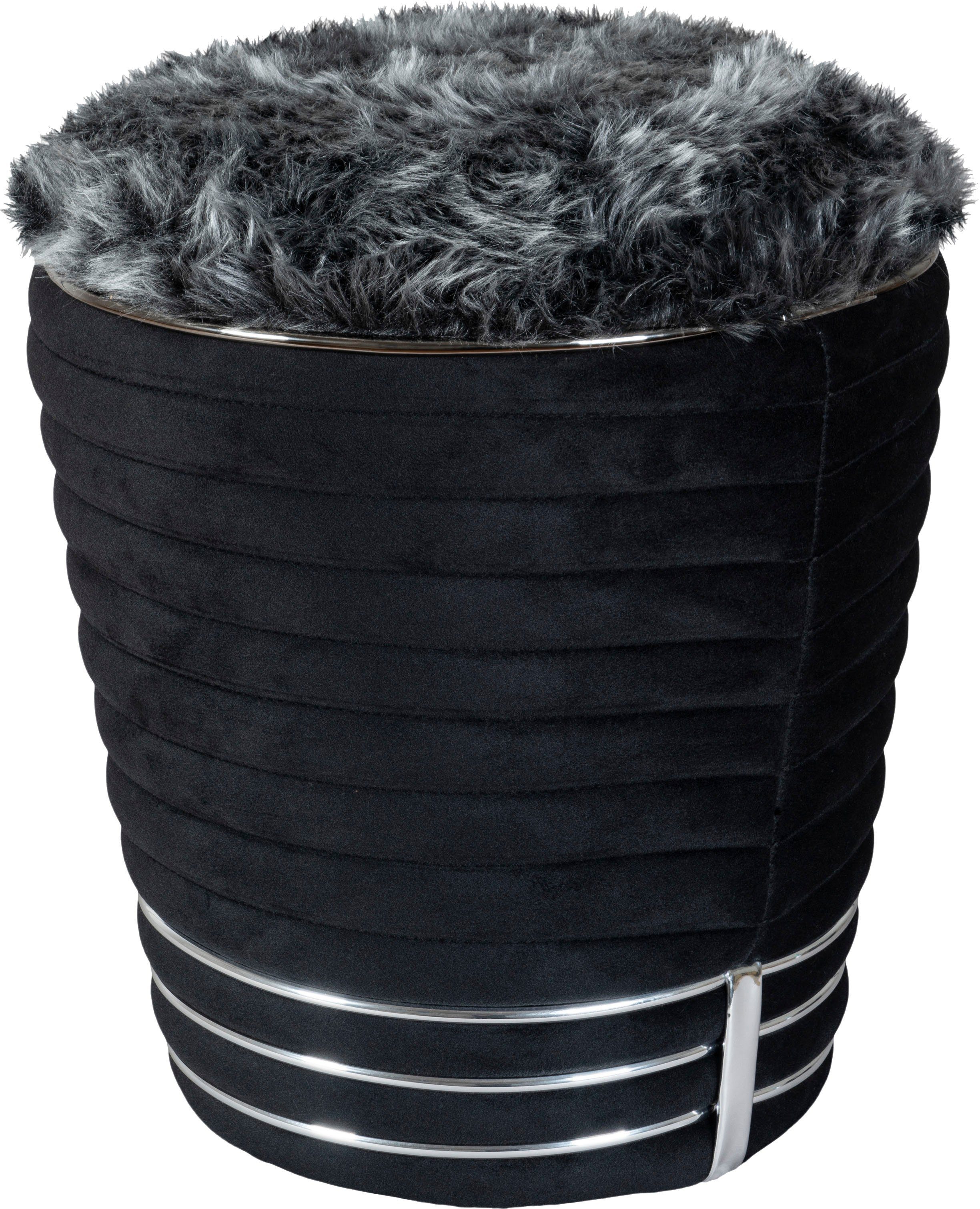 Kayoom Sitzhocker Hocker Doric, trendiger Look, ästhetische Farbgebung, schöne Steppung (1 St), komfortabel, hochqualitativ, pflegeleicht, hochwertige Materialien