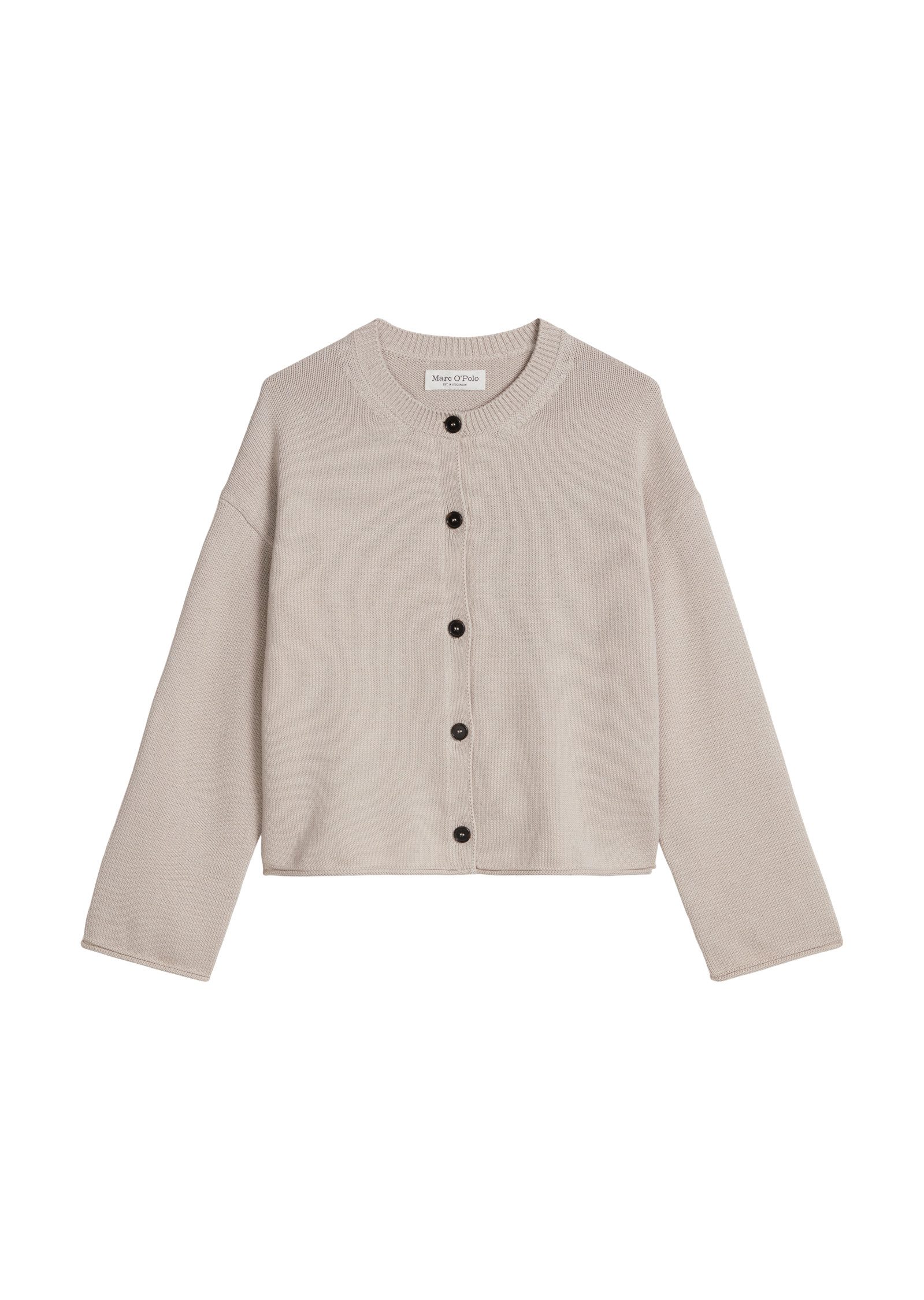 Marc O'Polo Strickjacke softe Qualität, Oversize, mit Rollsäumen