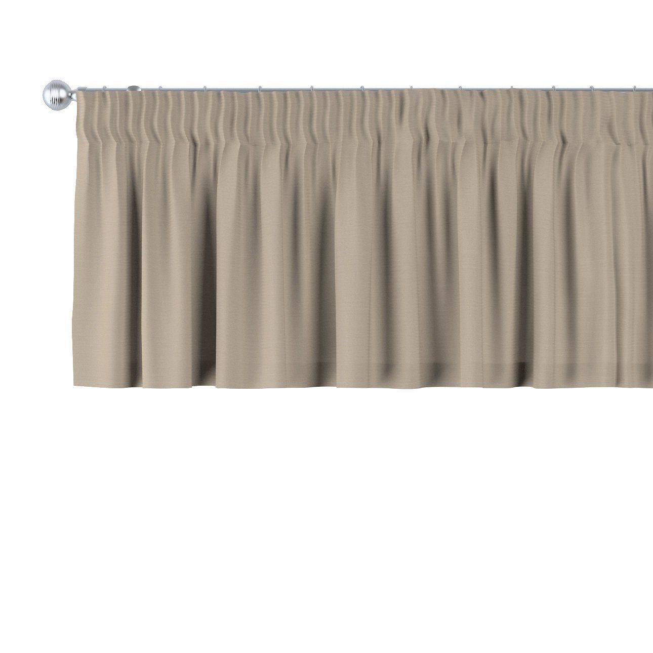 Vorhang mit Kräuselband 130 x 40 cm, Cotton Panama, Dekoria grau-braun