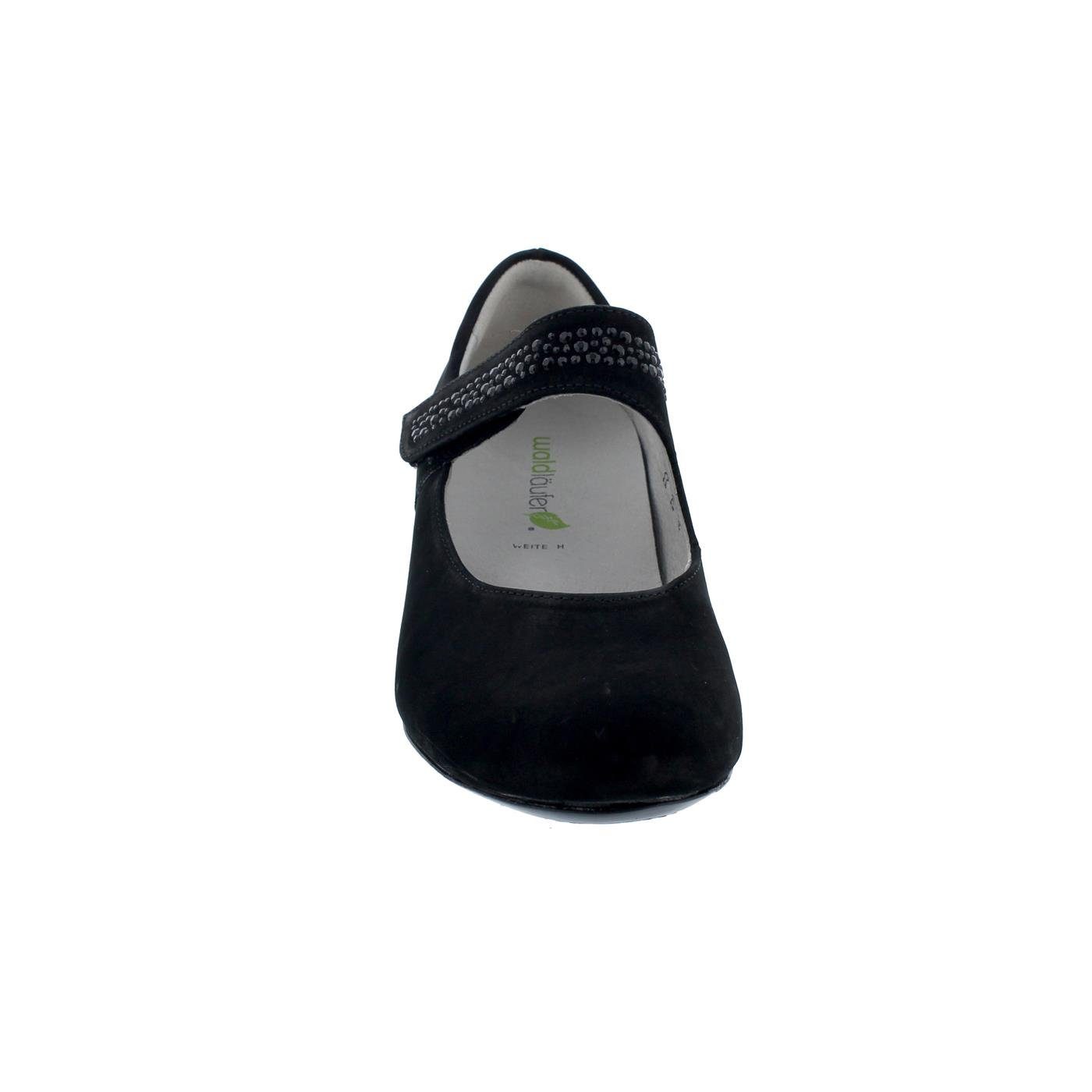 Waldläufer Waldläufer Hilaria Pumps, Nubuk, schwarz, Weite H, Klettverschluss 358 Pumps