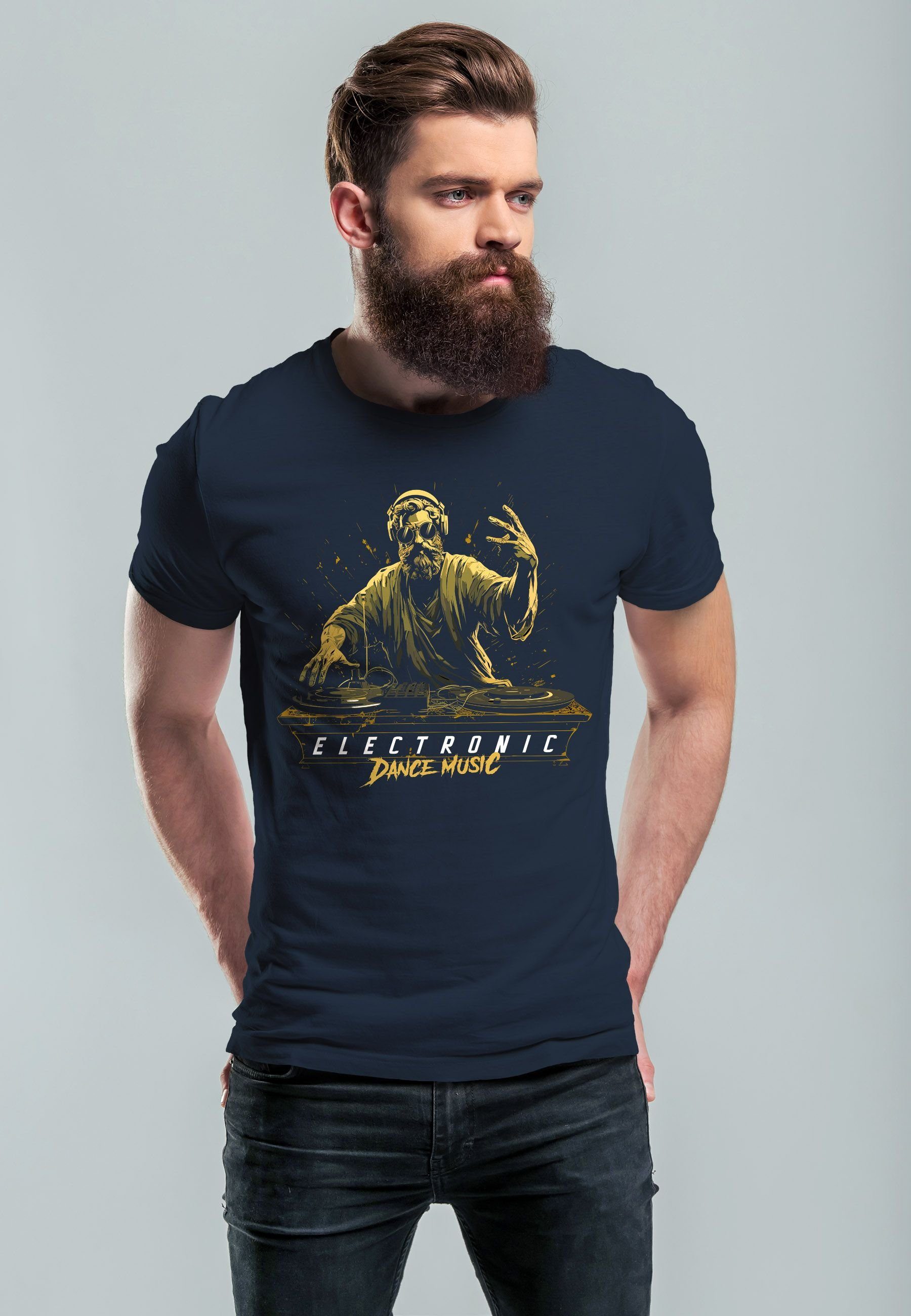 Neverless Print-Shirt Herren T-Shirt Eletronic Dance günstig online kaufen