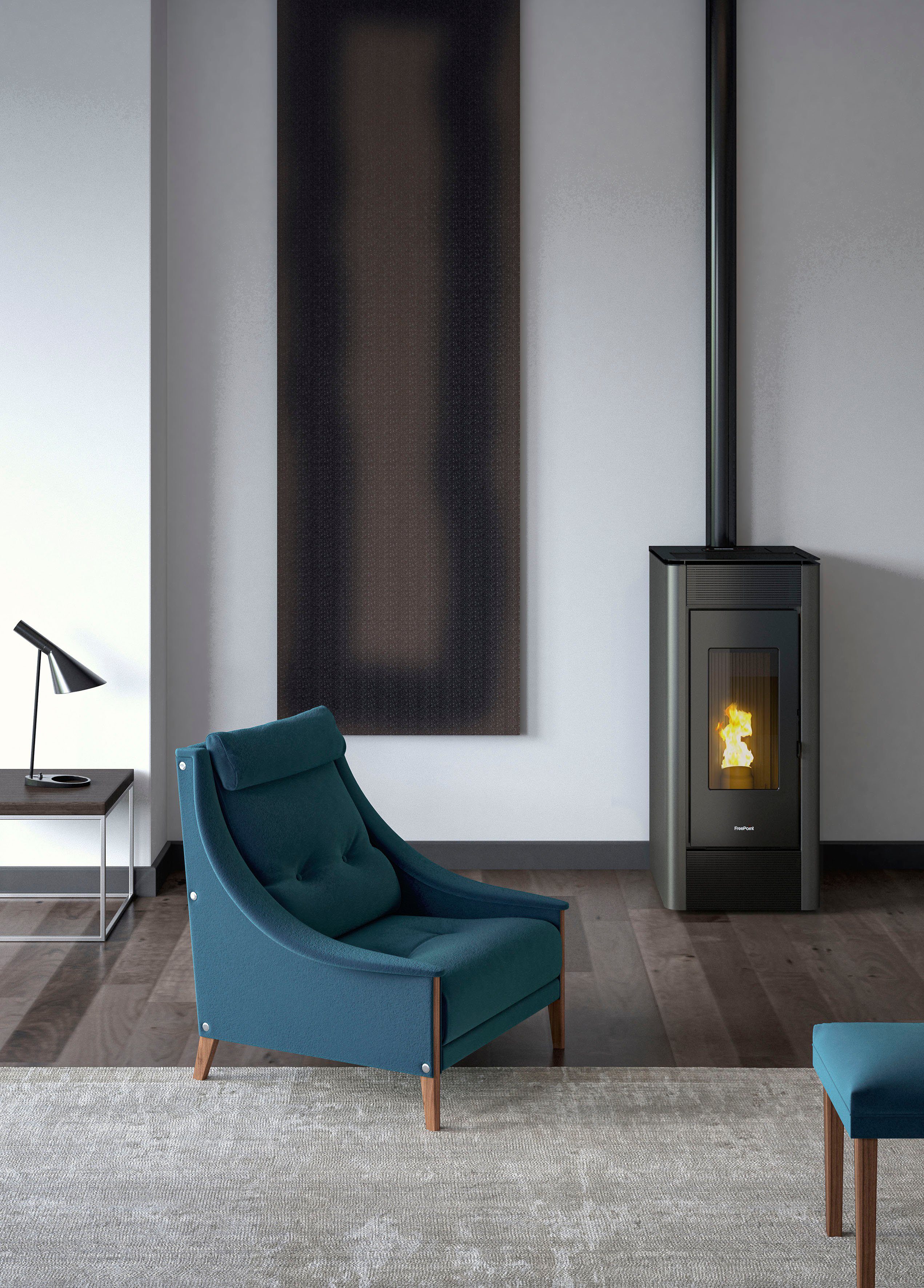 Freepoint Pelletofen Indaco 11, 12 kW, Zeitbrand