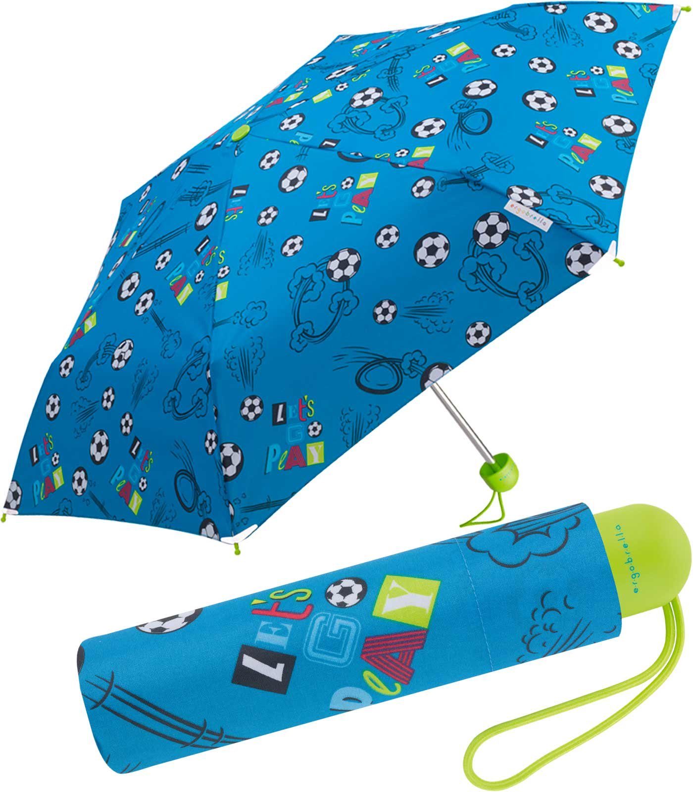 Basic HAPPY bedruckt, Mini RAIN Kinderschirm farbenfroh fantasievoll reflektierend und Taschenregenschirm