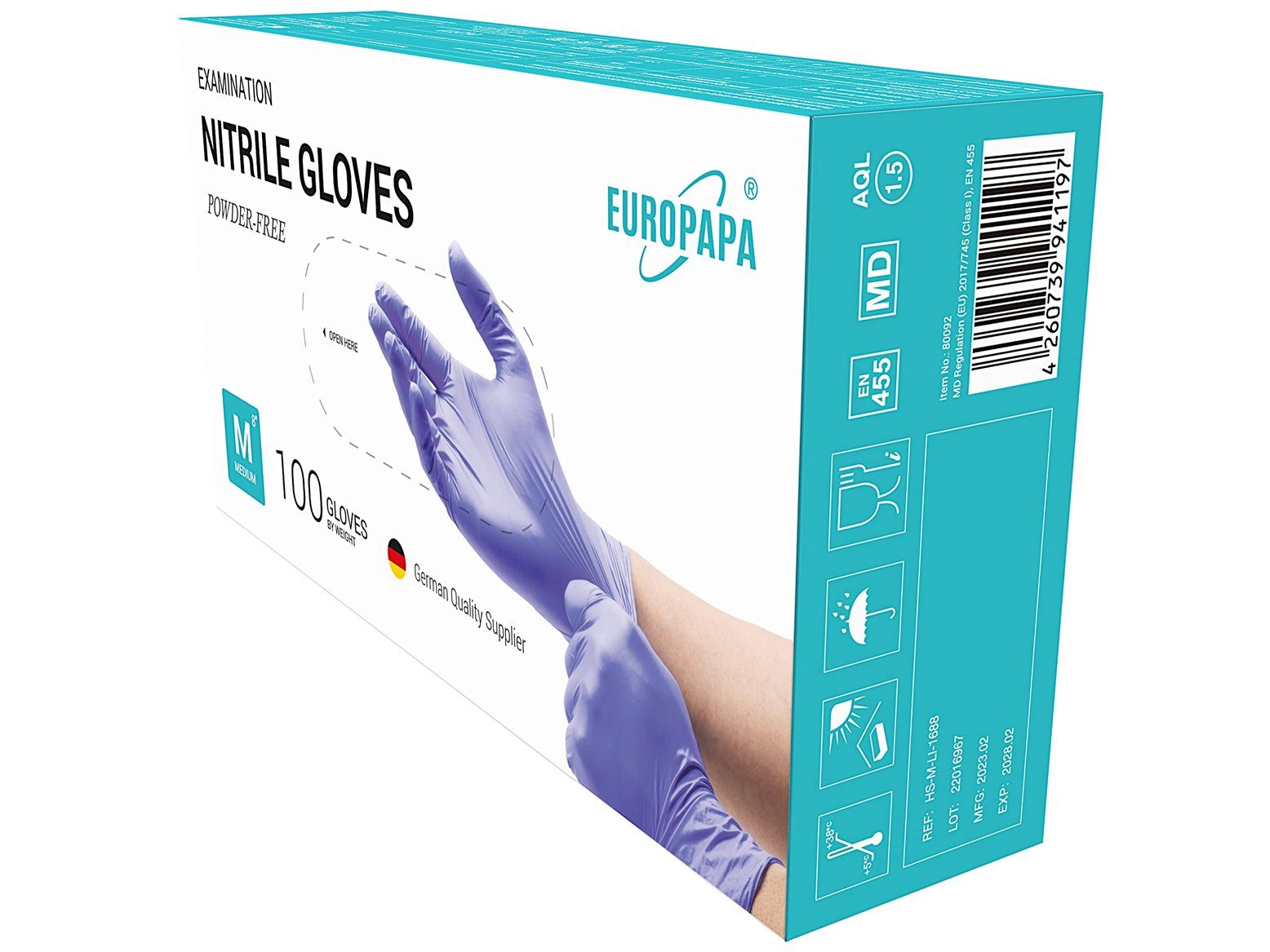 EUROPAPA Nitril-Handschuhe 500x Nitrilhandschuhe Einweghandschuhe (latexfre günstig online kaufen