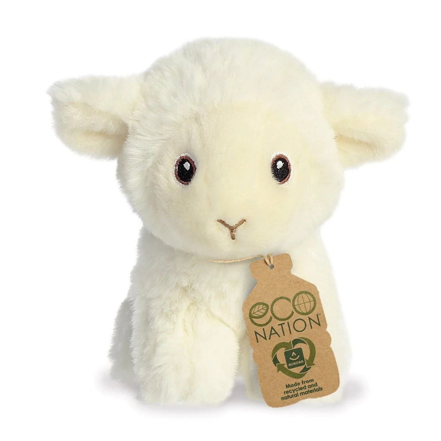Aurora Kuscheltier Aurora 35073 - Eco Nation Mini, Lamm, Plüschtier, 13 cm