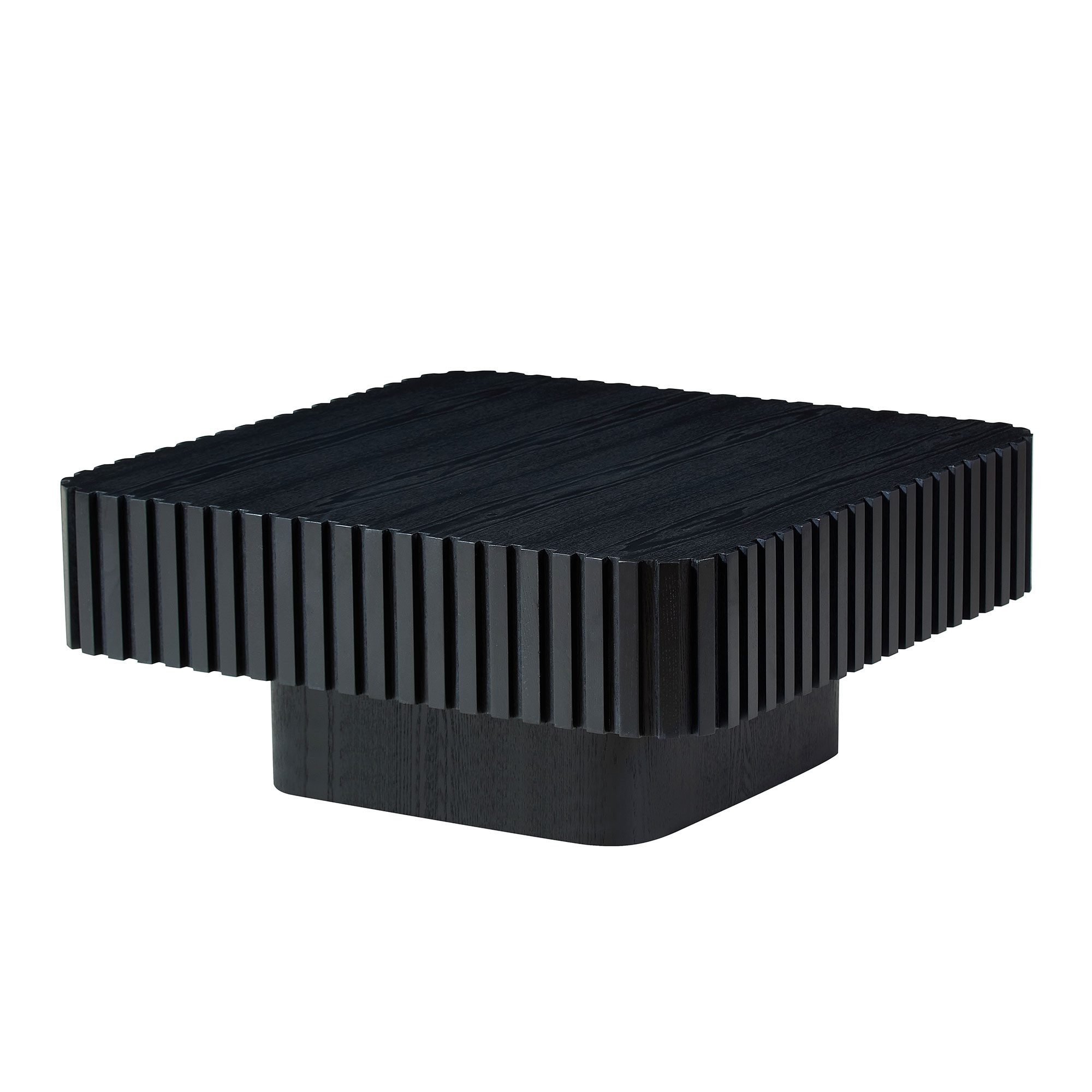 WILLIAMSPACE Couchtisch Lesley Eckiger Couchtisch mit geriffelter Oberfläche – Moderner Tisch (1 St), Maße ca.: B80 x T80 x H35 cm