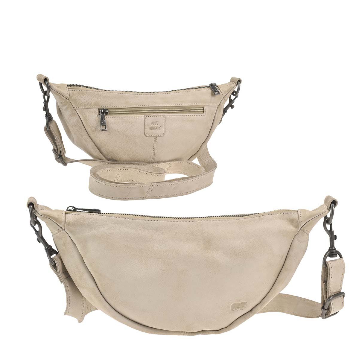 Bear Design Umhängetasche "Toon" Callisto Pelle Leder, Crossbody Bag Damen Leder 35x17cm als Crossover Tasche
