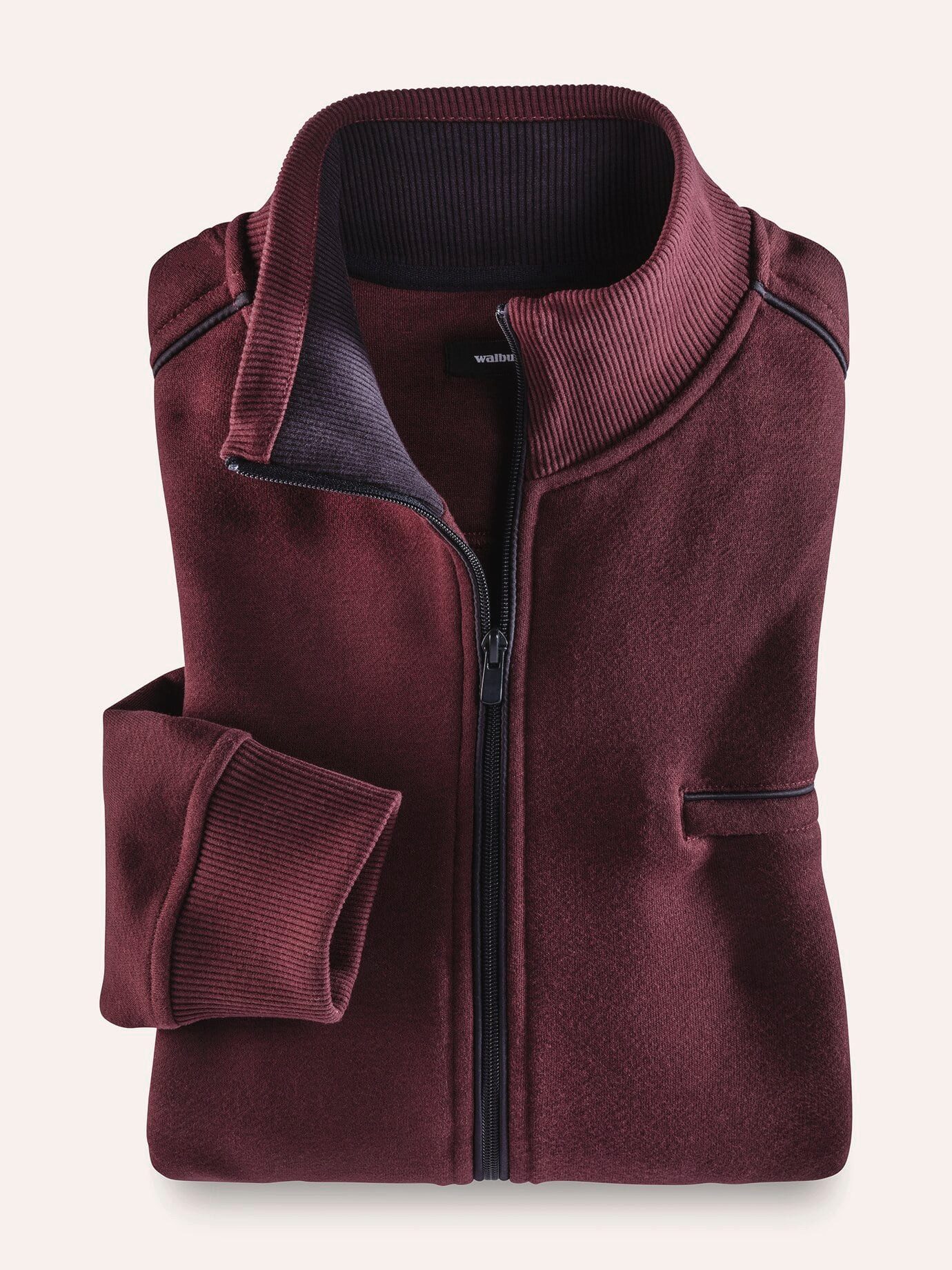 Walbusch Sweatjacke Herren Wohlfühljacke Supersoft Baumwollmix Freizeitjacke, angeraut, wärmend, 2 Reißverschlusstaschen, Kurzgröße