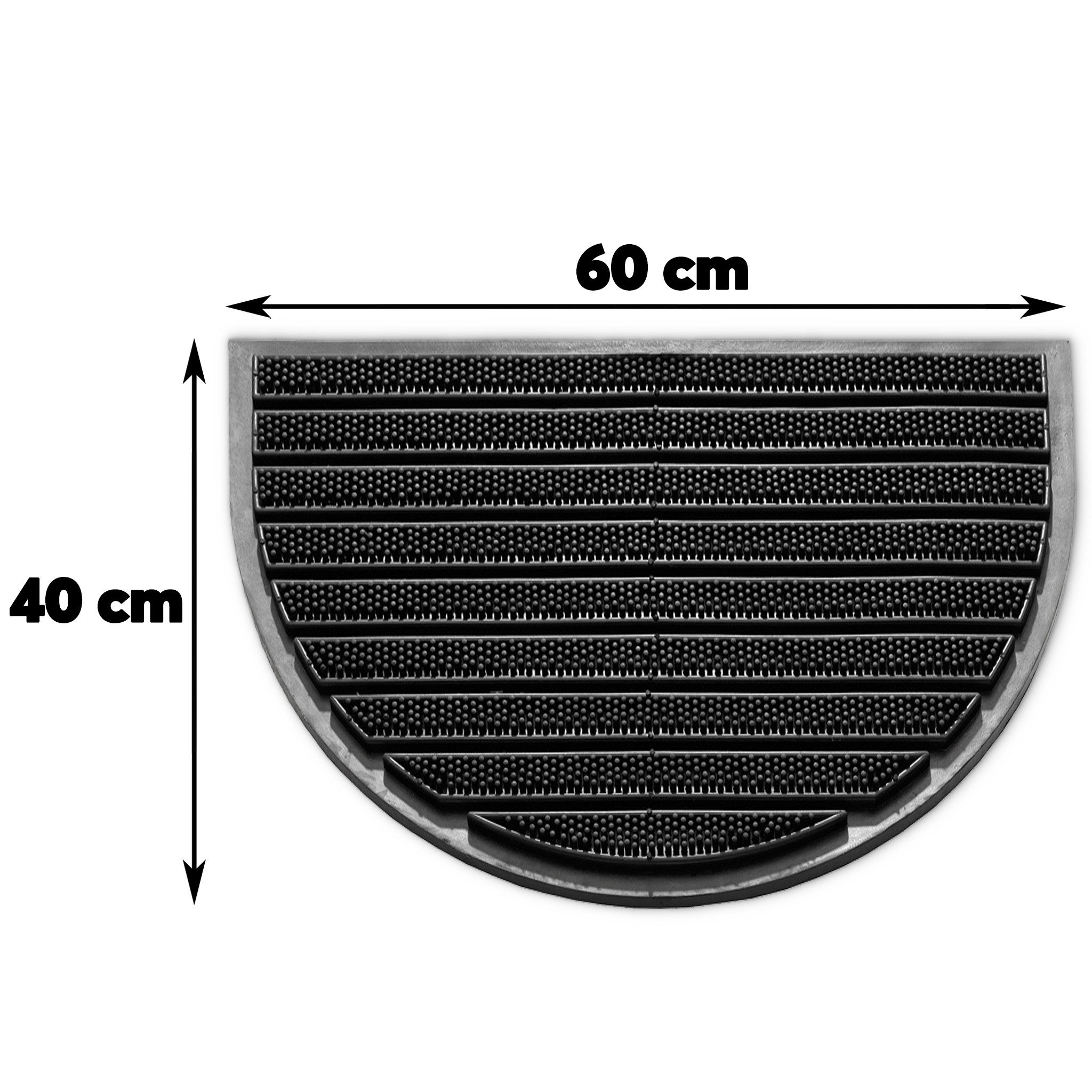 matches21 HOME & HOBBY Fußmatte Hartgummi Bürsten Fußmatte halbrund 40x60 c günstig online kaufen