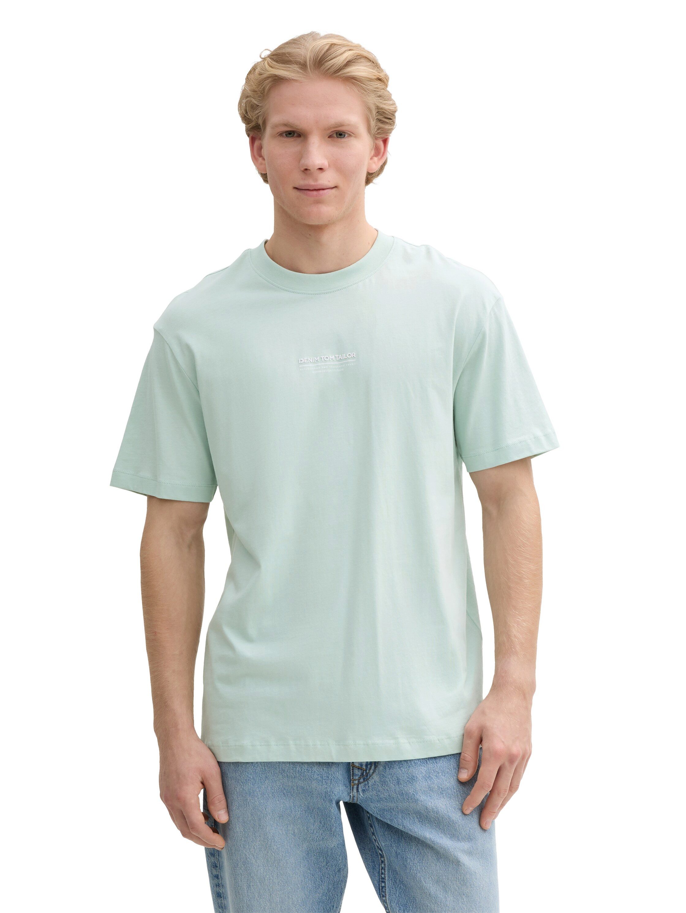 TOM TAILOR Denim T-Shirt mit Marken-Frontprint günstig online kaufen