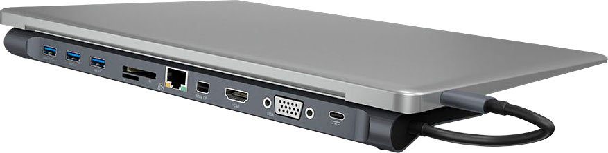 ICY BOX Laptop-Dockingstation ICY BOX Type-C USB Videoausgabe mit dreifacher DockingStation