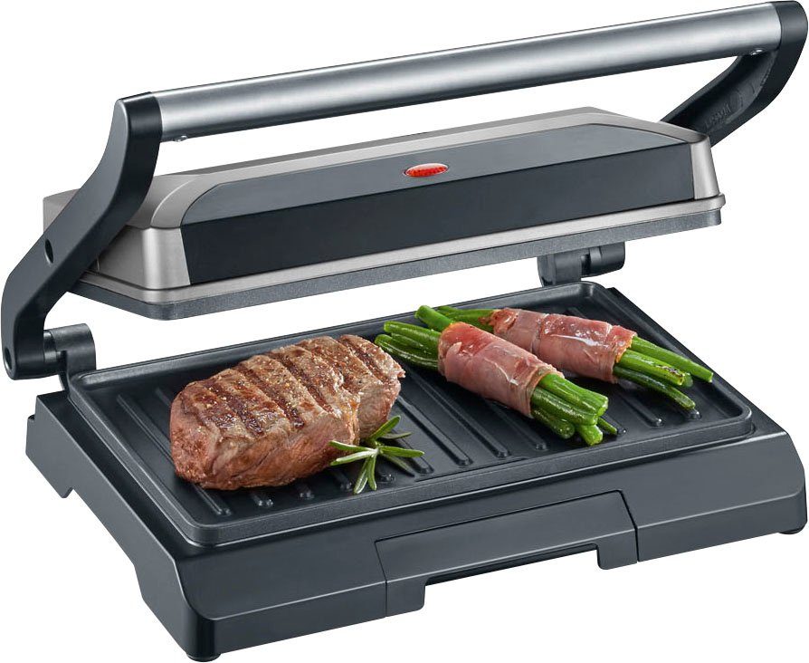 Severin Kontaktgrill KG 2394, 800 W, antihaftbeschichtete Grillplatten,inkl. Fettauffangschale