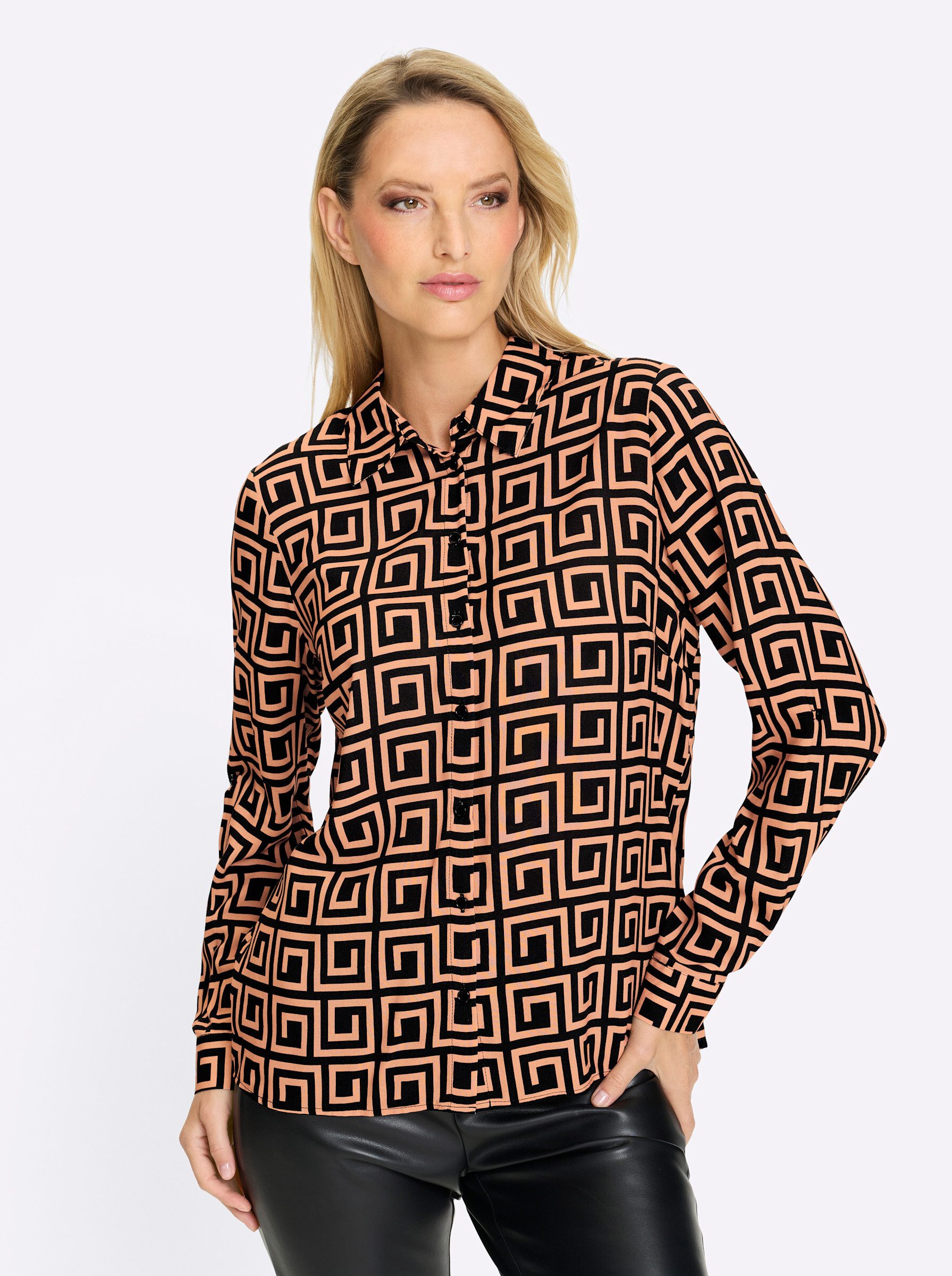 Klassische Bluse Druckbluse