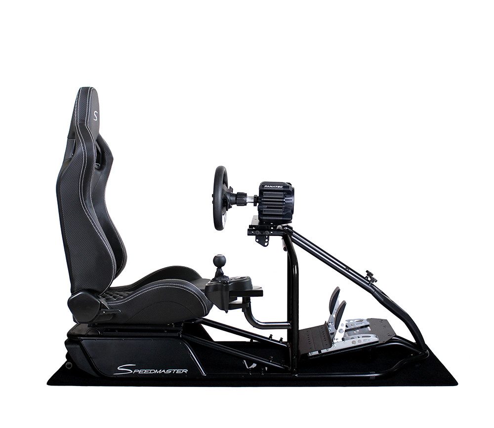Speedmaster Simulator Cockpit Pro Sim Racing Cockpit Racing Wheel Stand SCHWARZ Gaming-Controller (Kompatibel mit allen gängigen Lenkrädern und Pedalen)