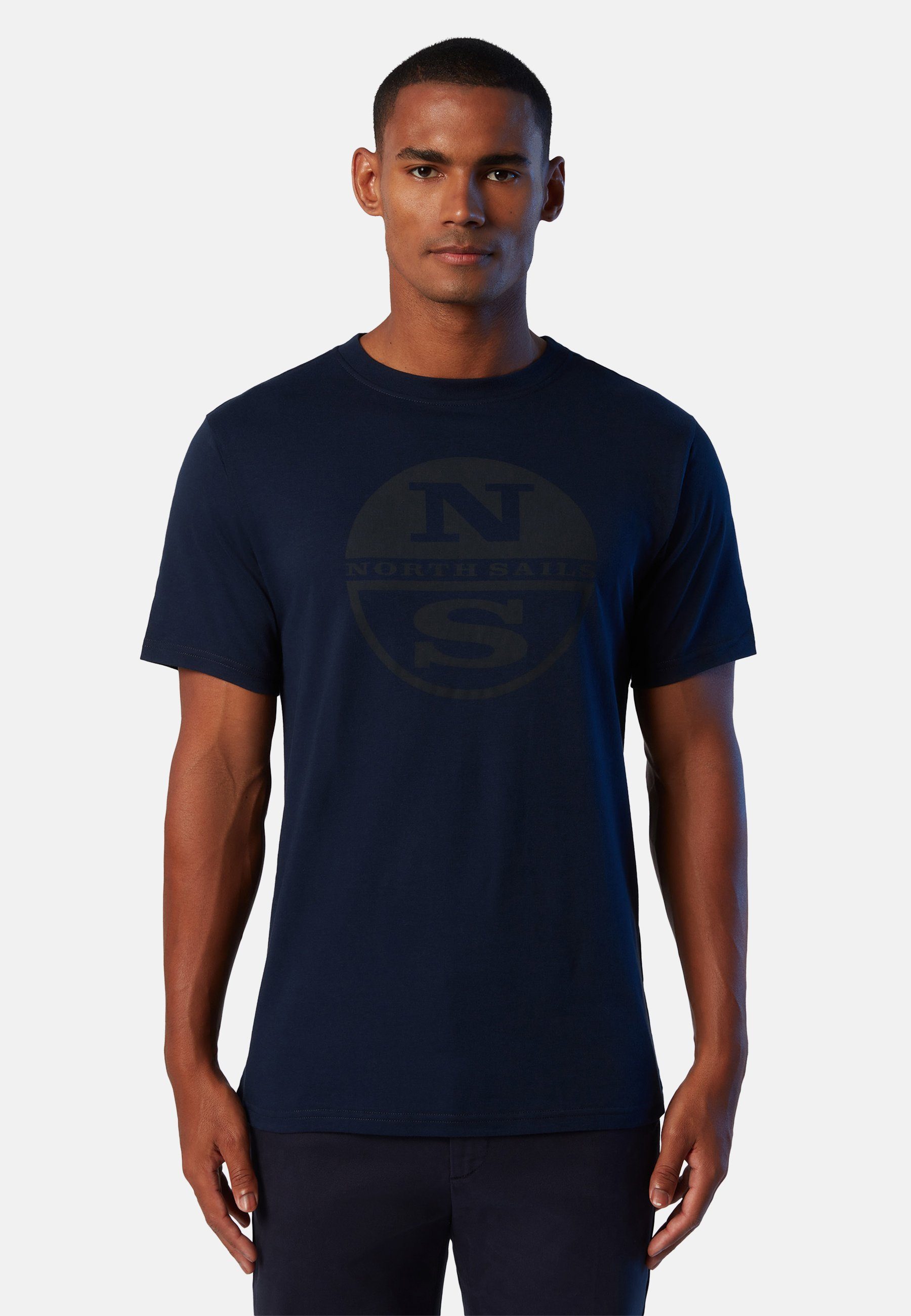 North Sails T-Shirt T-Shirt mit Logo-Druck mit klassischem Design dunkelblau