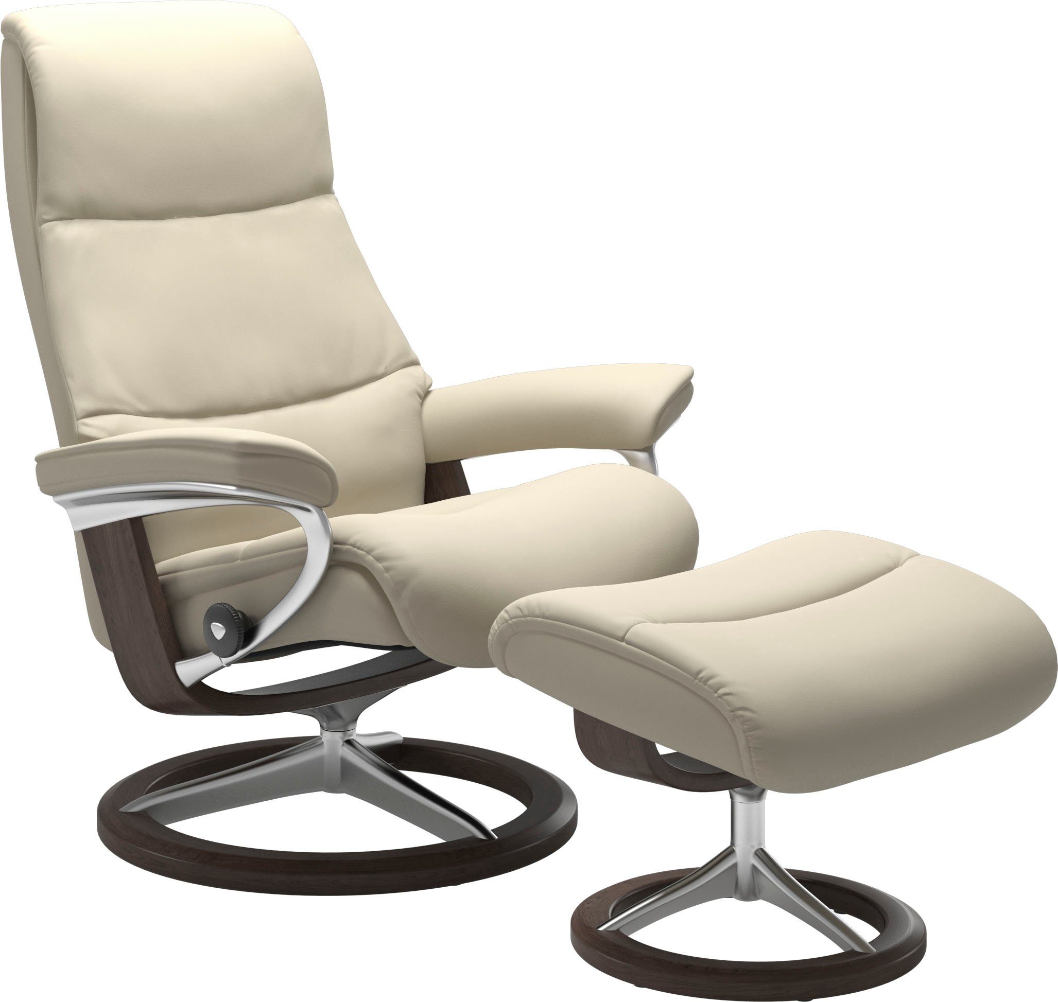 Stressless® Signature mit Größe Wenge Relaxsessel M,Gestell Base, Hocker), mit View Relaxsessel (Set,