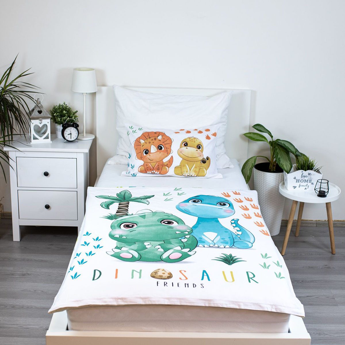 Jerry Fabrics Kinderbettwäsche Babybettwäsche Dinosaurier Palme Cartoon 100 günstig online kaufen