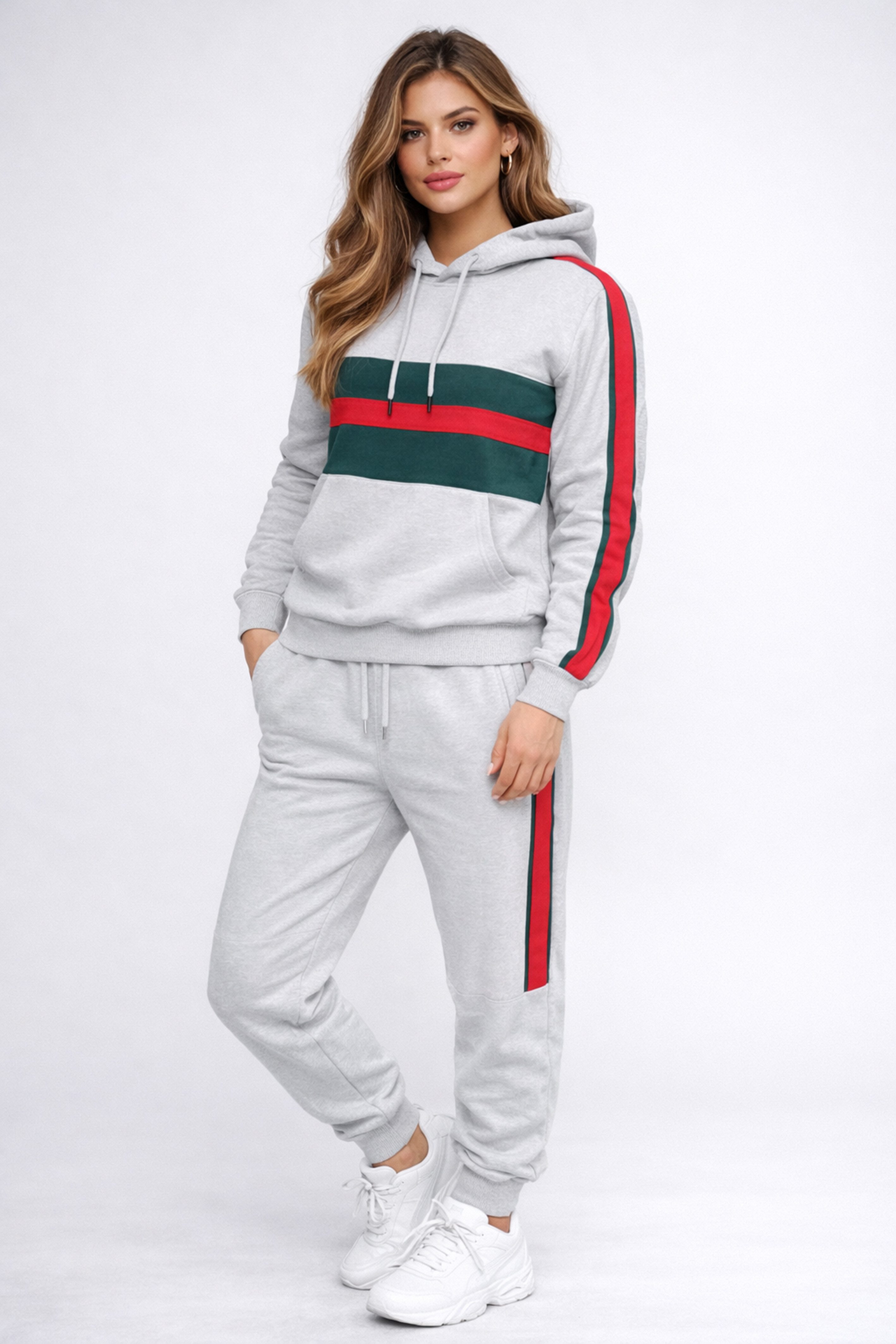 Banco Freizeitanzug Damen 2- teilig Trainingsanzug - Hoodie mit Kapuze und Sweatpant, Kapuzenpullover (Hoodie), Jogginghose