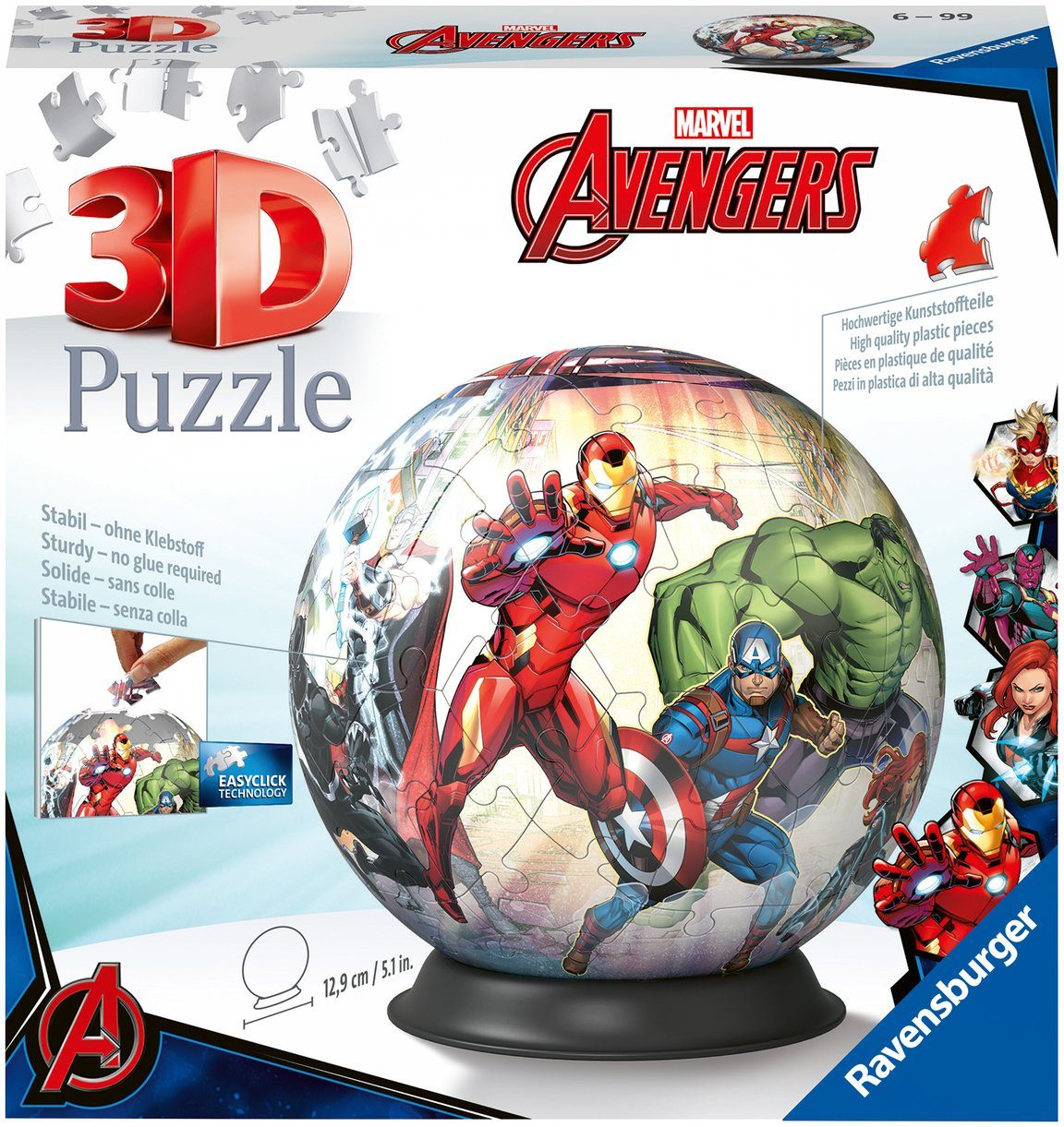 Ravensburger 3D-Puzzle Marvel Avengers, 72 Puzzleteile, Made in Europe, FSC® - schützt Wald - weltweit