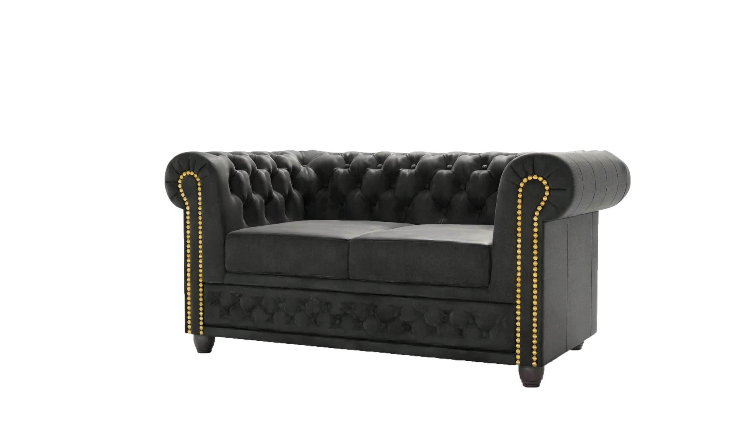 S-Style Möbel Chesterfield-Sofa Anton 2-Sitzer Sofa günstig online kaufen