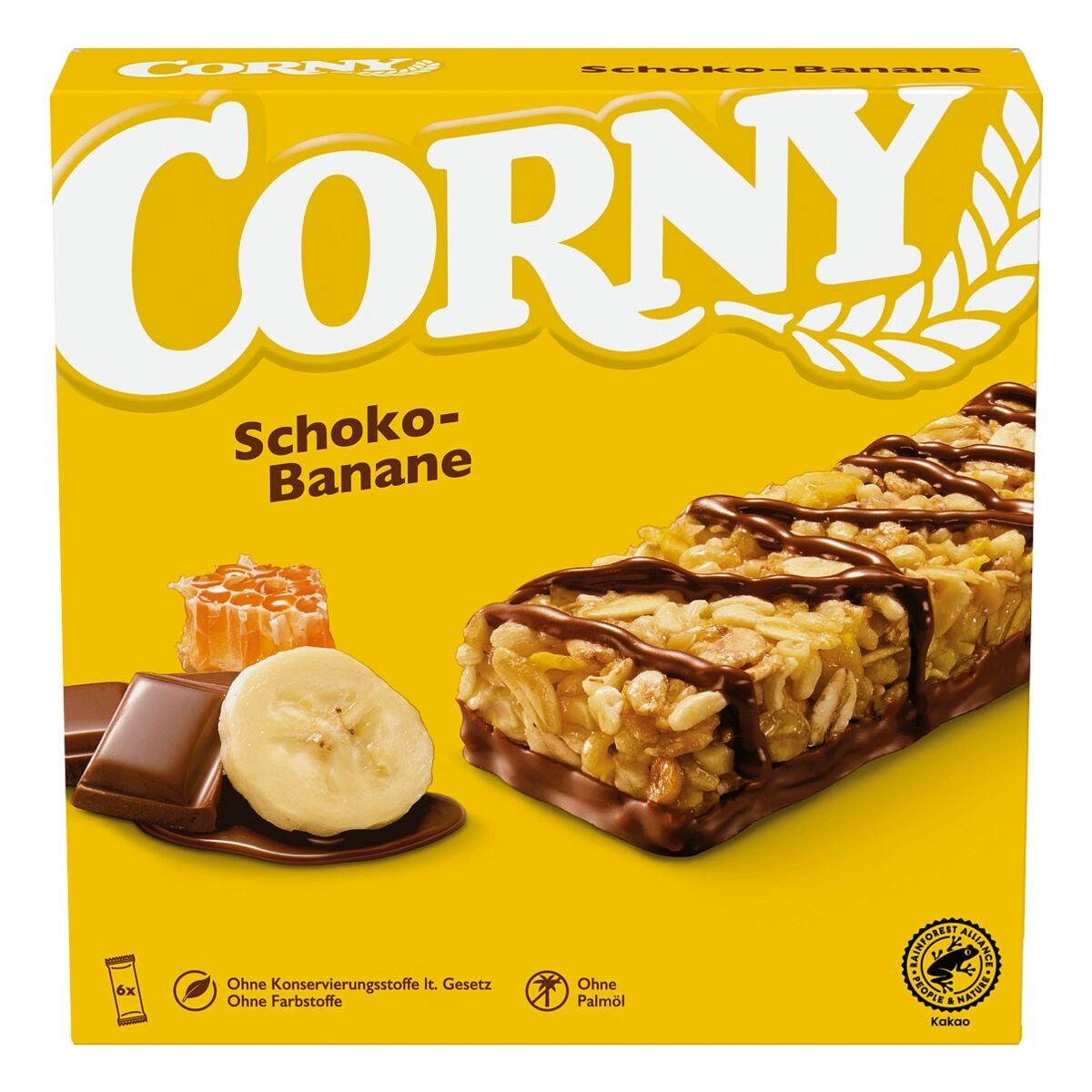 CORNY Riegel Classic Schoko-Banane, 6 Müsliriegel