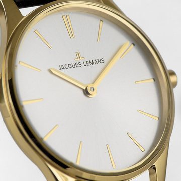 Jacques Lemans Quarzuhr London, 1-2123F, Armbanduhr, Damenuhr, gehärtetes Crystexglas