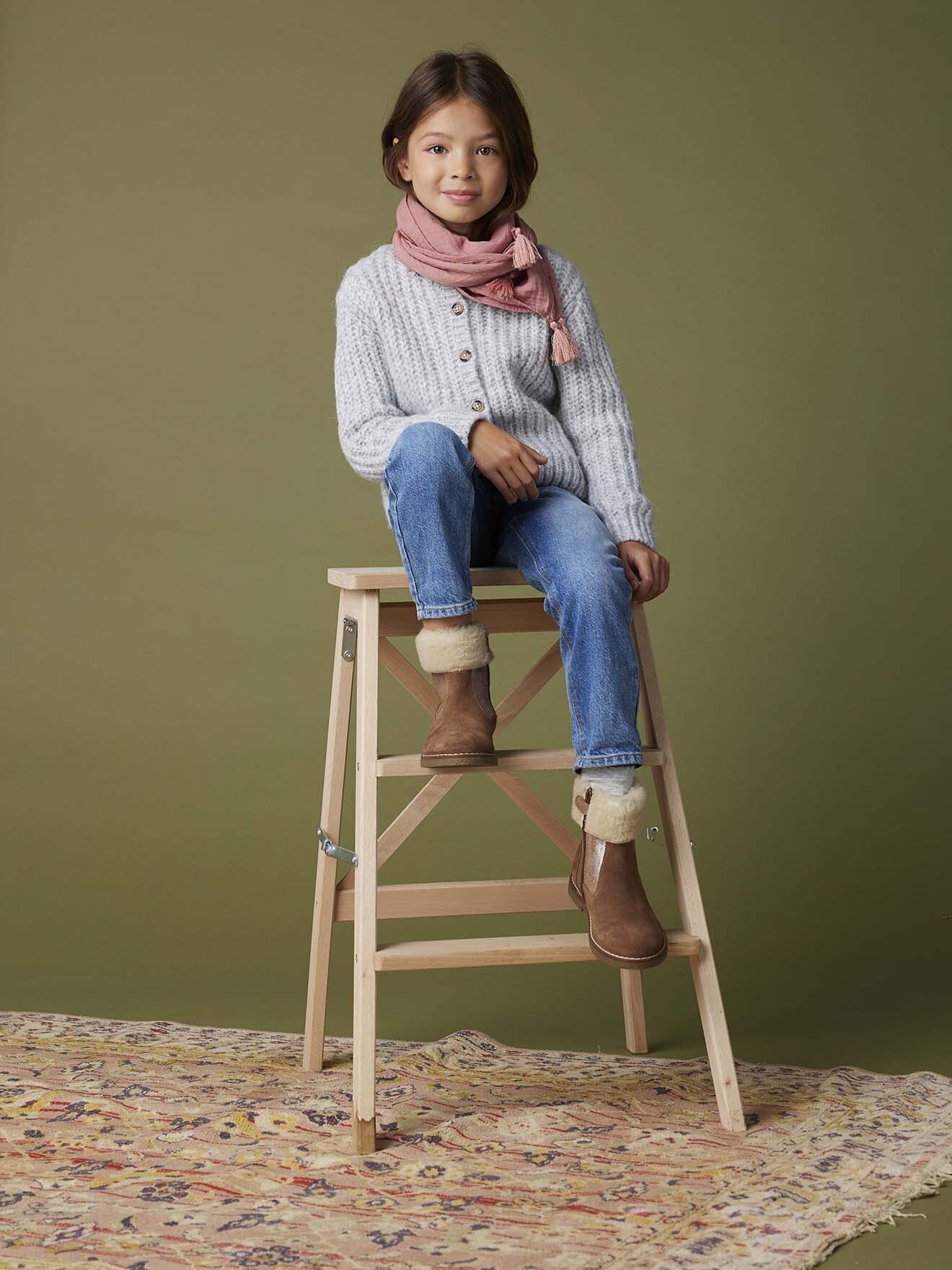 Mädchen Warmfutter-Boots mit Reißverschluss Stiefelette
