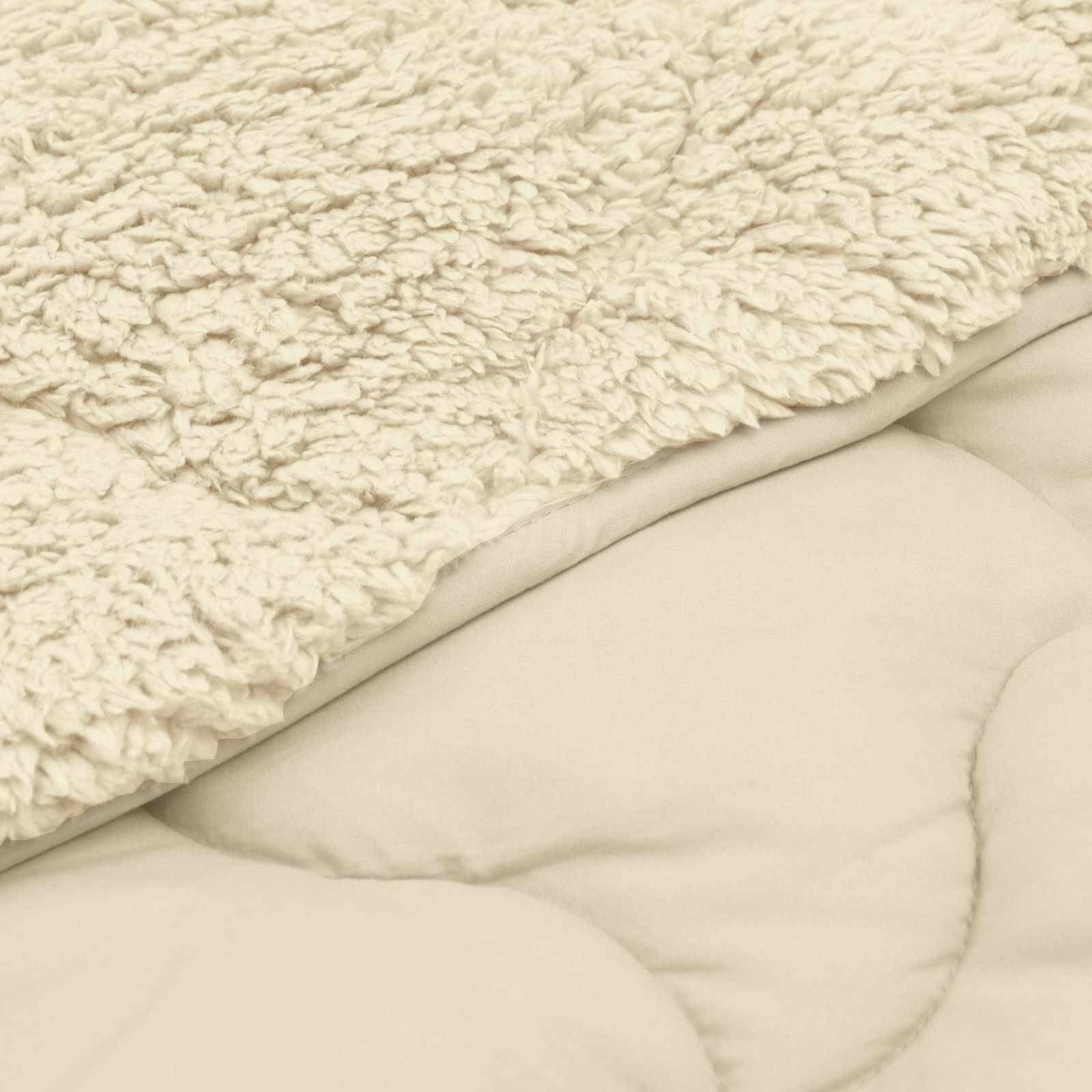 vidaXL Baumwollbettdecke Sommerdecke 135 x 200 cm Sommer Creme Atmungsaktiv, Bezug: Mikrofaser – Bild 5 von 5