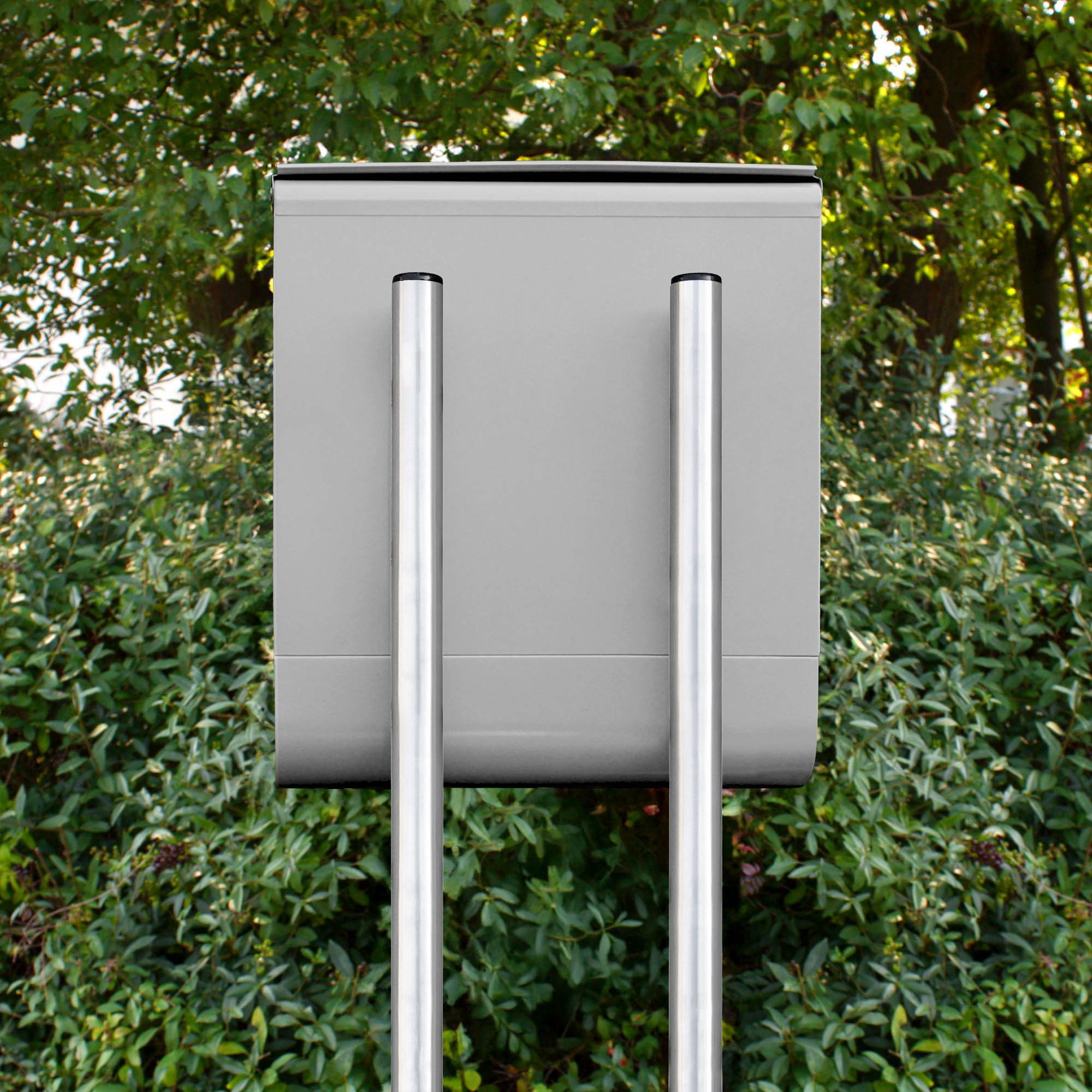 banjado Briefkastenständer banjado - Briefkastenständer, Edelstahl