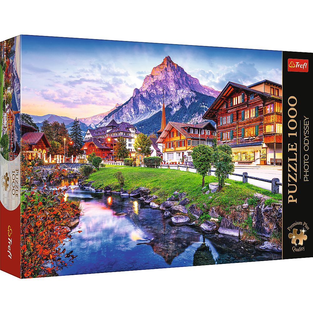 Trefl Puzzle Trefl, Stadt in den Alpen, 1000 Teile Premium Plus Puzzle, 1000 Puzzleteile