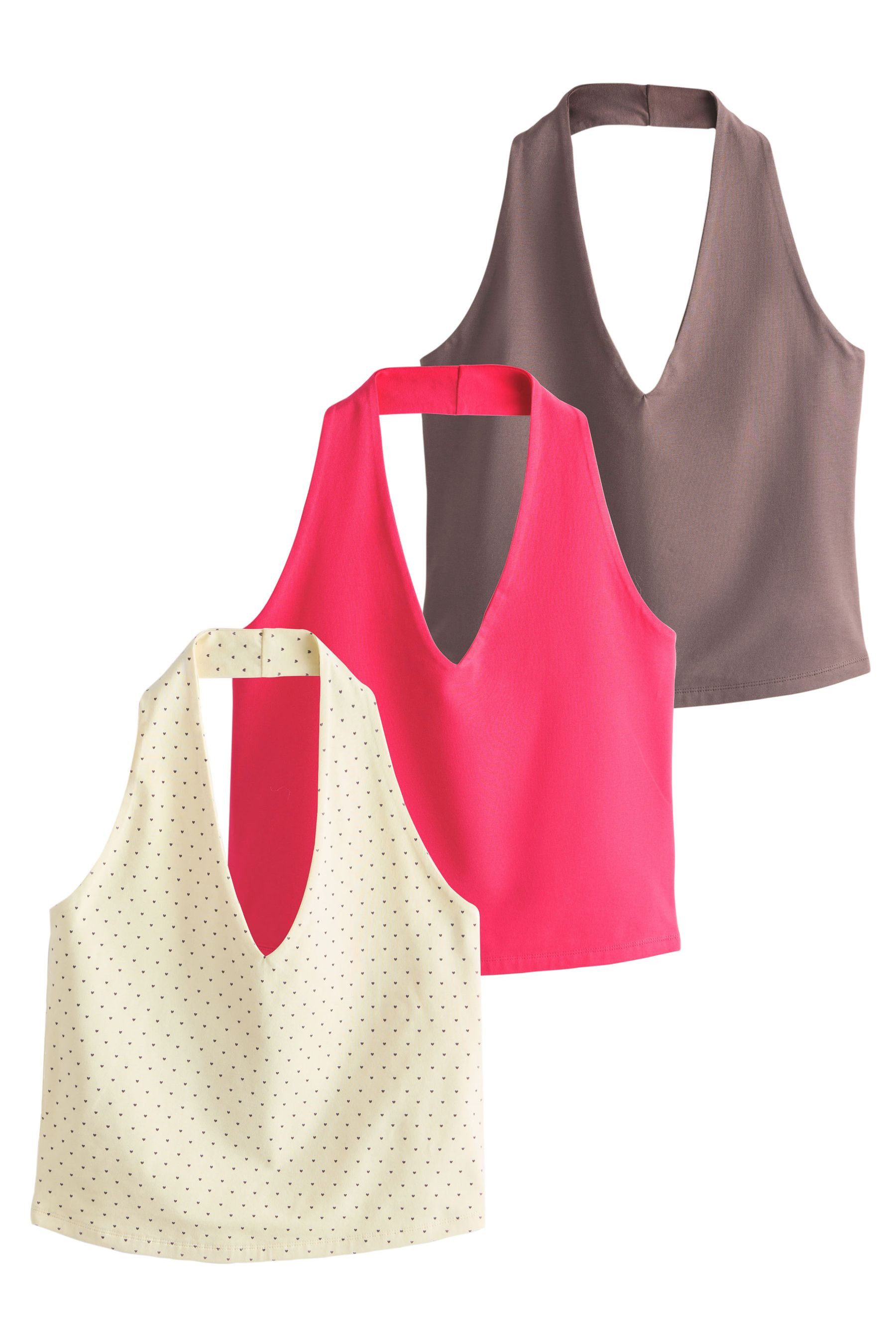 Next Trägertop Neckholder-Oberteile, 3er-Pack (3-tlg)