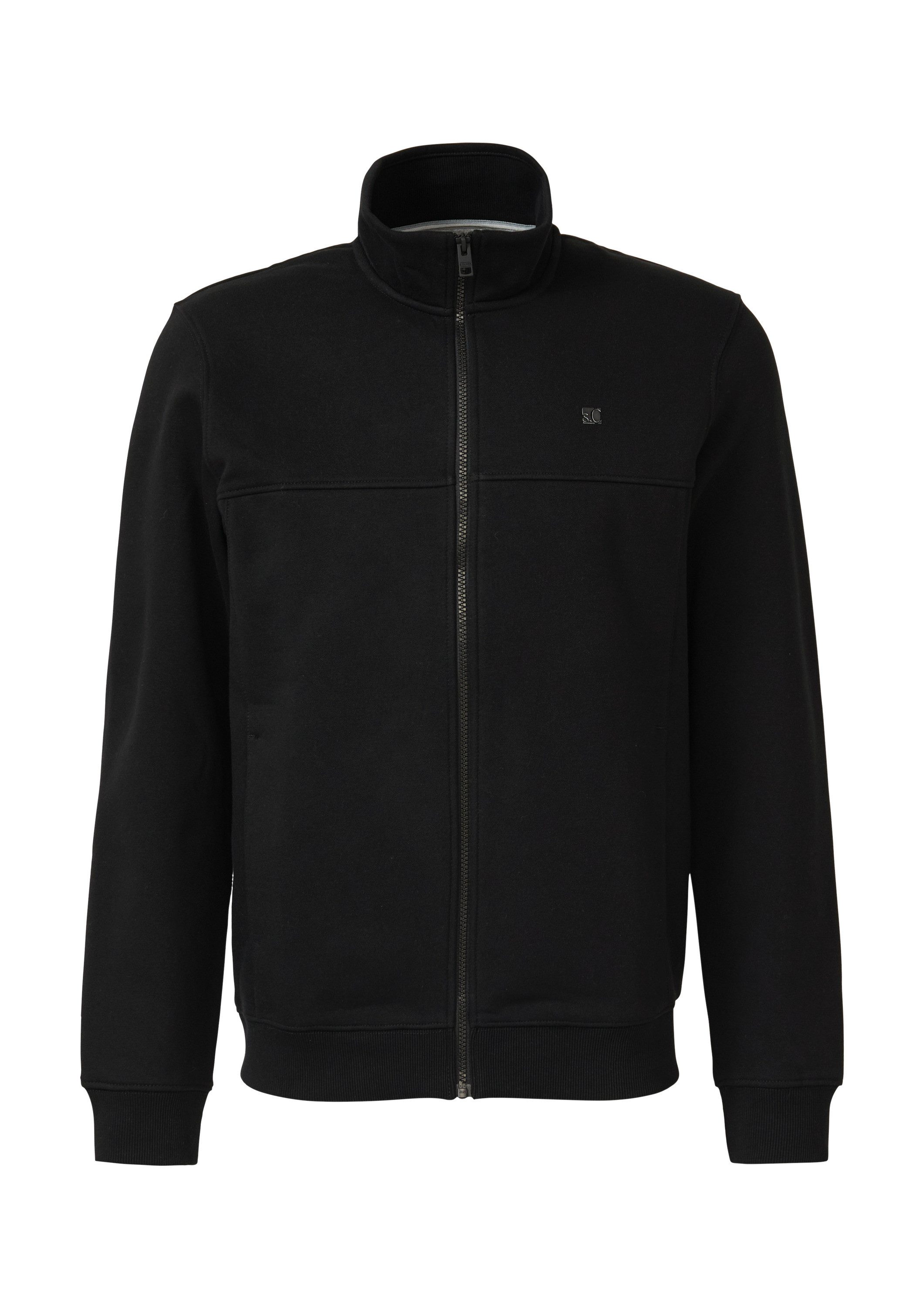 s.Oliver Sweatjacke Sweatshirt Jacke Sweatshirt-Jacke mit Stehkragen und Ei günstig online kaufen
