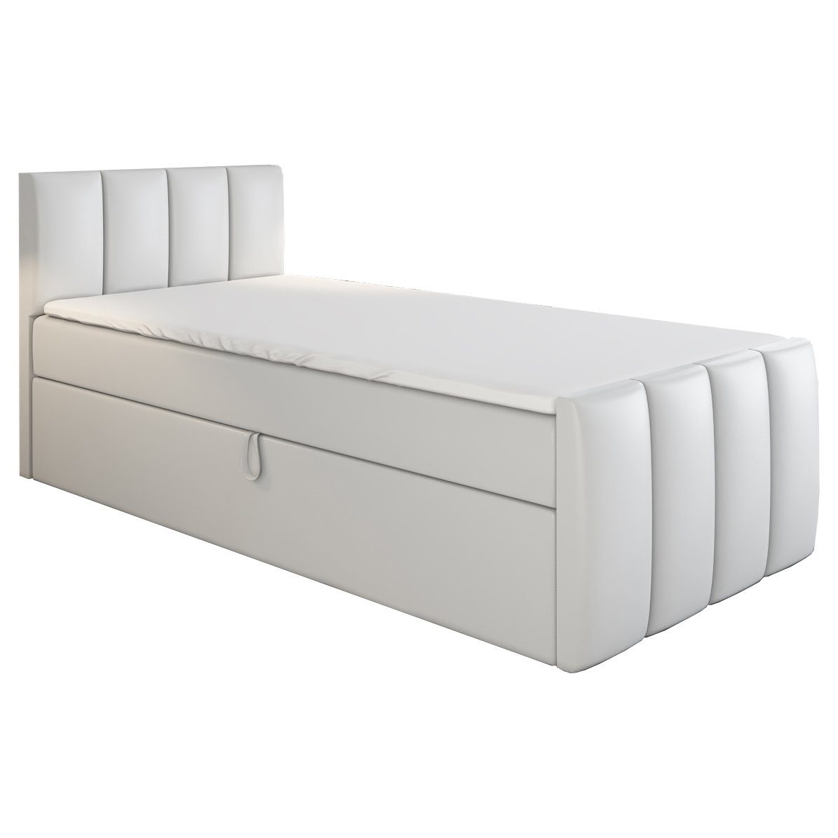 A&J MöbelLand GmbH Boxspringbett Einzelbett FUNI mit Bettkasten, Topper und günstig online kaufen